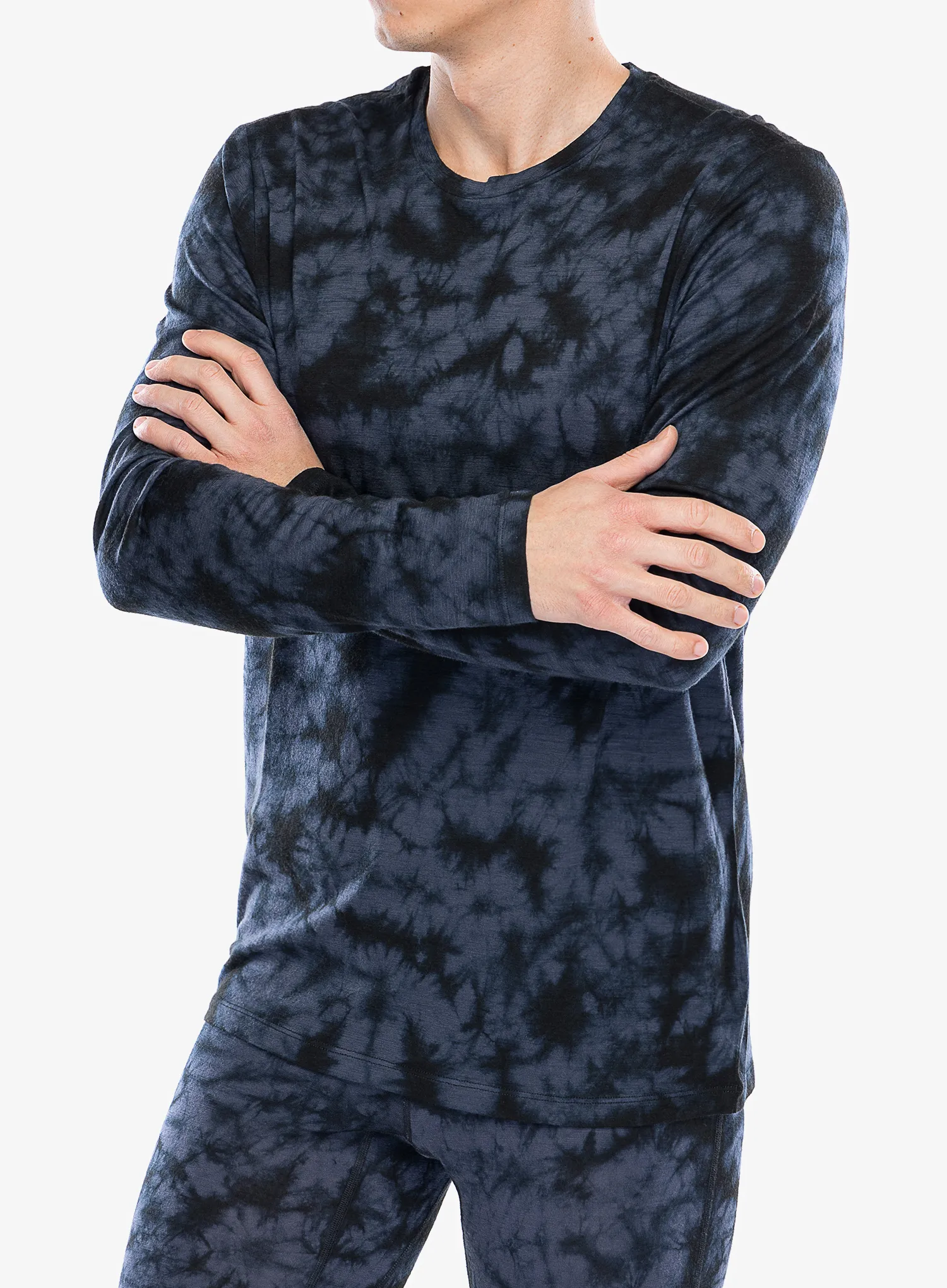 Puloverji brez kapuce Icebreaker Merino 150 Tech Lite LS Tee Cloud Dye - graphite/black/cd