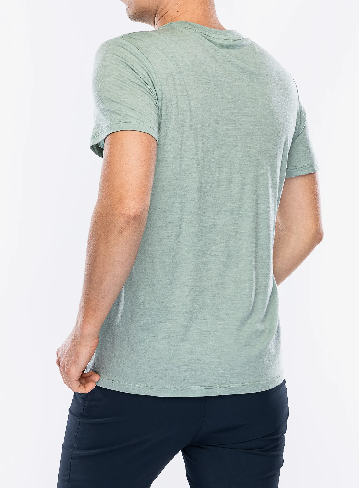 Merino majica Icebreaker Merino 150 Tech Lite SS T Camp Essentials - moss