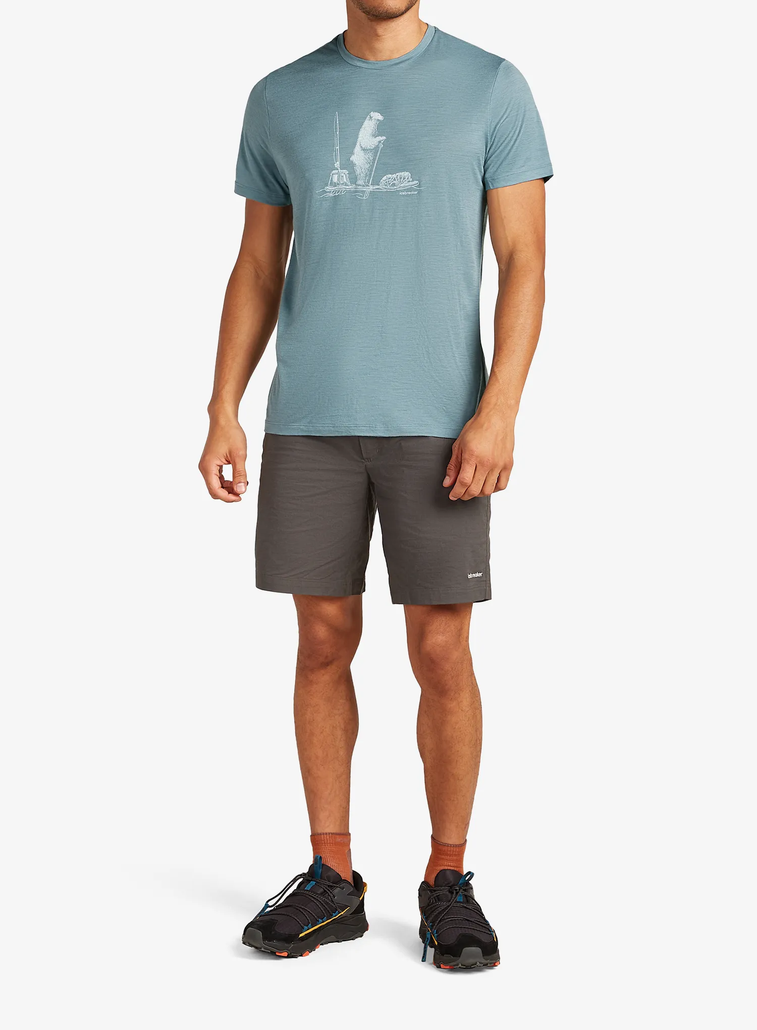 Merino majica Icebreaker Merino 150 Tech Lite SS T Polar Paddle - blue ash