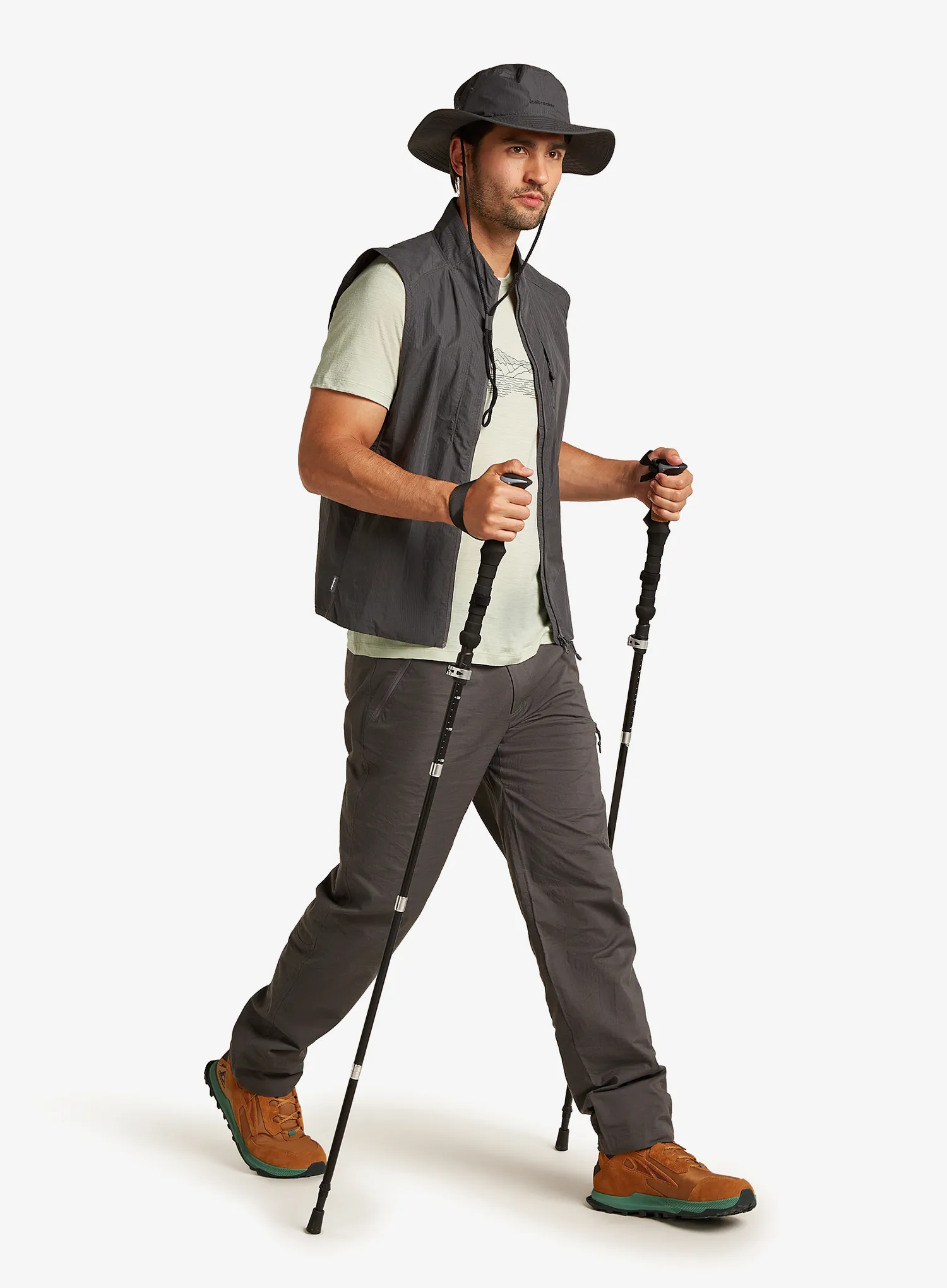 Merino majica Icebreaker Merino 150 Tech Lite SS T Pukaki Reflected - ashen