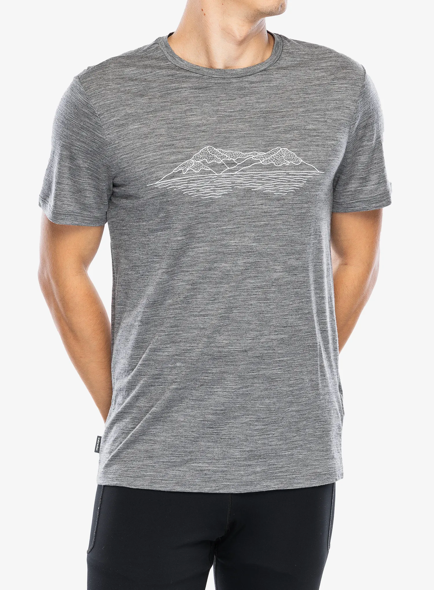 Merino majica Icebreaker Merino 150 Tech Lite SS T Pukaki Reflected - gritstone hthr