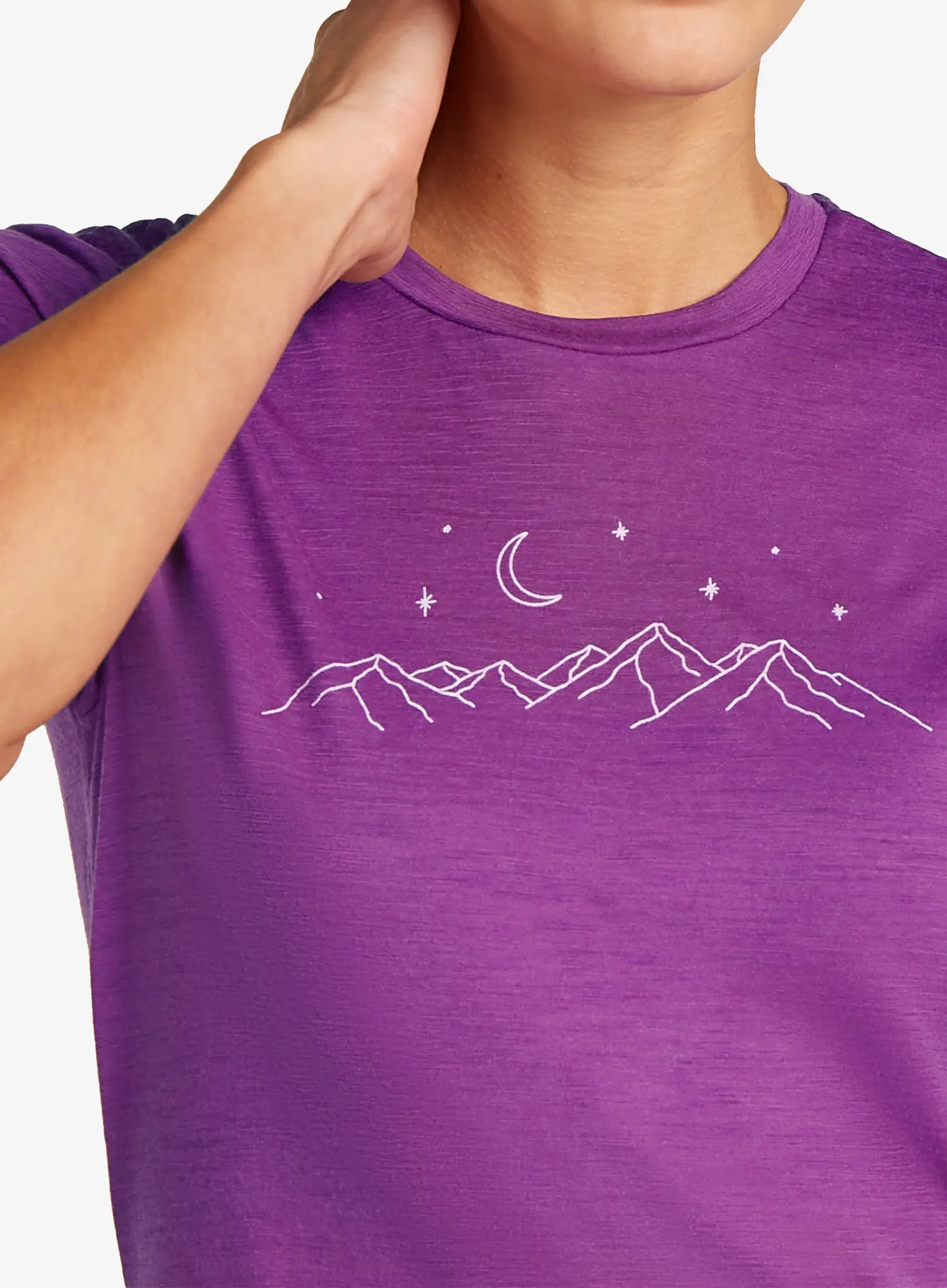 Ženska majica Icebreaker Merino 150 Tech Lite SS Tee Sparkling Stars - passion