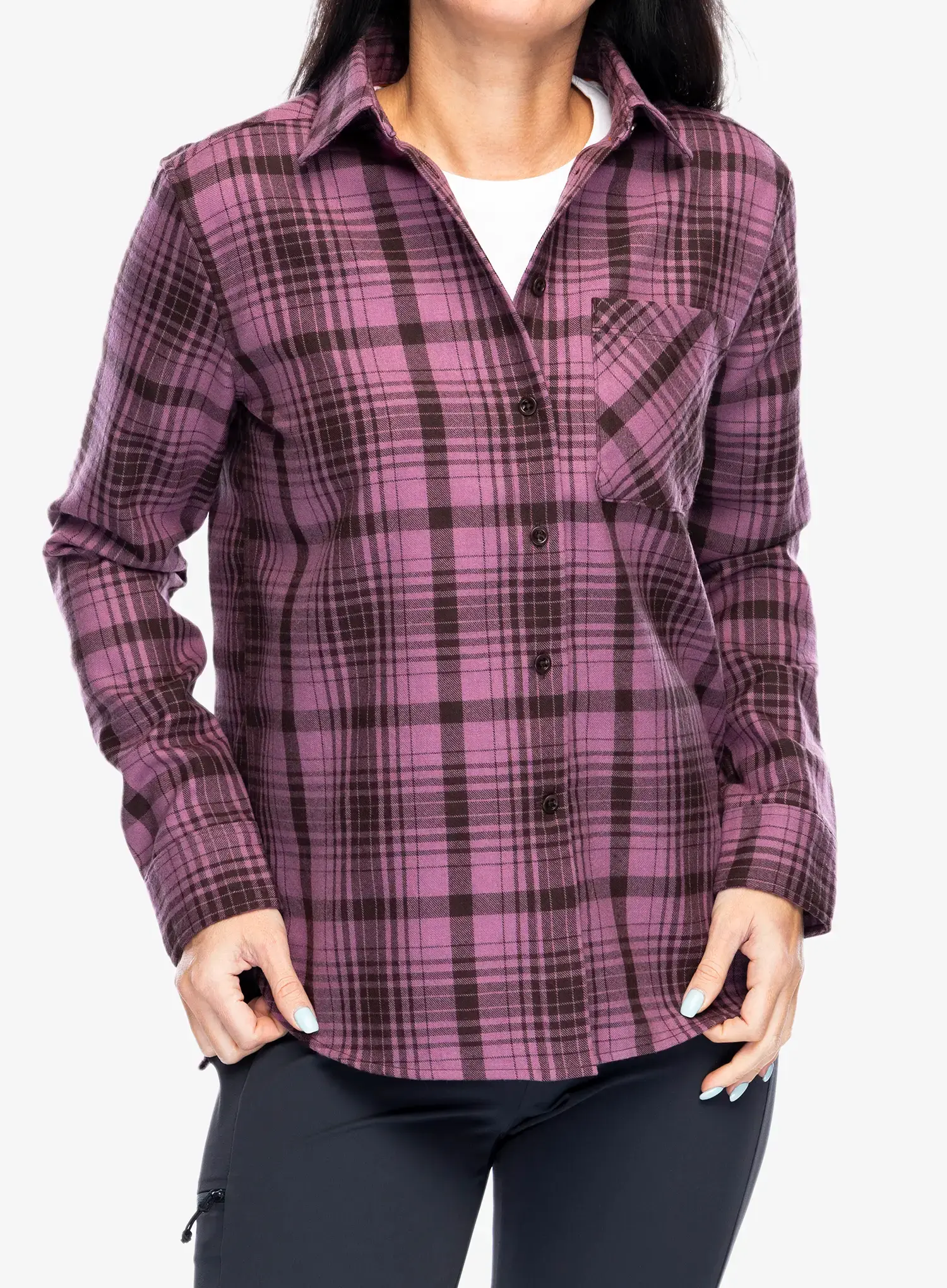 Ženska srajca Icebreaker Merino 200 Dawnder LS Flannel Shirt Plaid - bittersweet/deco/p