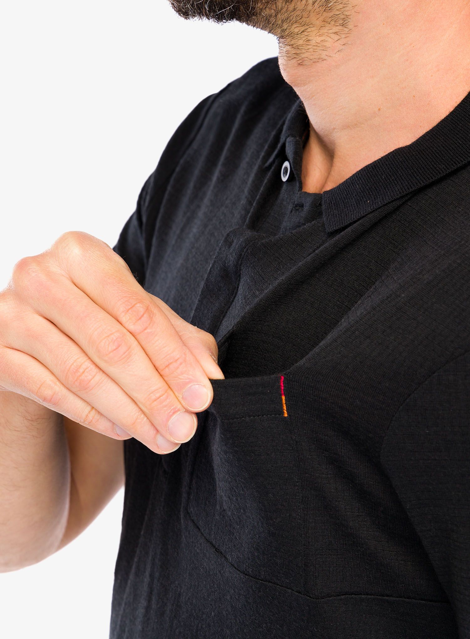 Polo majica Icebreaker Merino 200 IB X TNF SS Polo - black