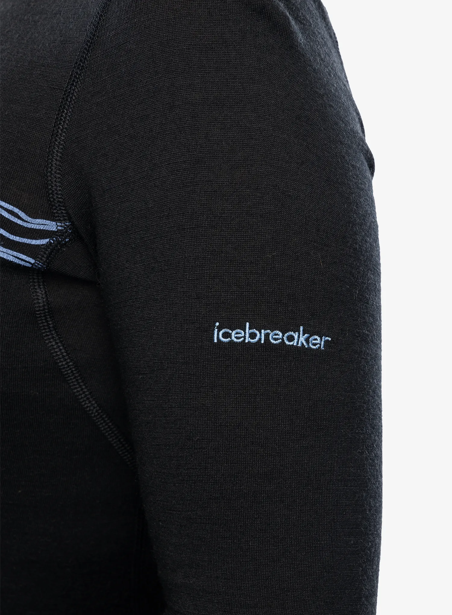 Ženska termo flis jopa Icebreaker Merino 200 Oasis LS Crewe Mountain Pulse - black
