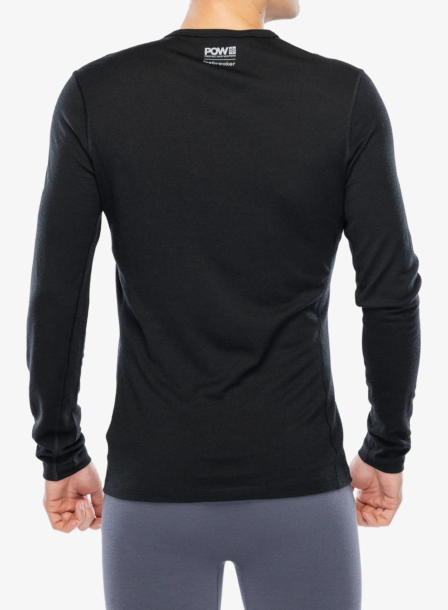 Termo flis jopa Icebreaker Merino 200 Oasis LS Crewe POW - black