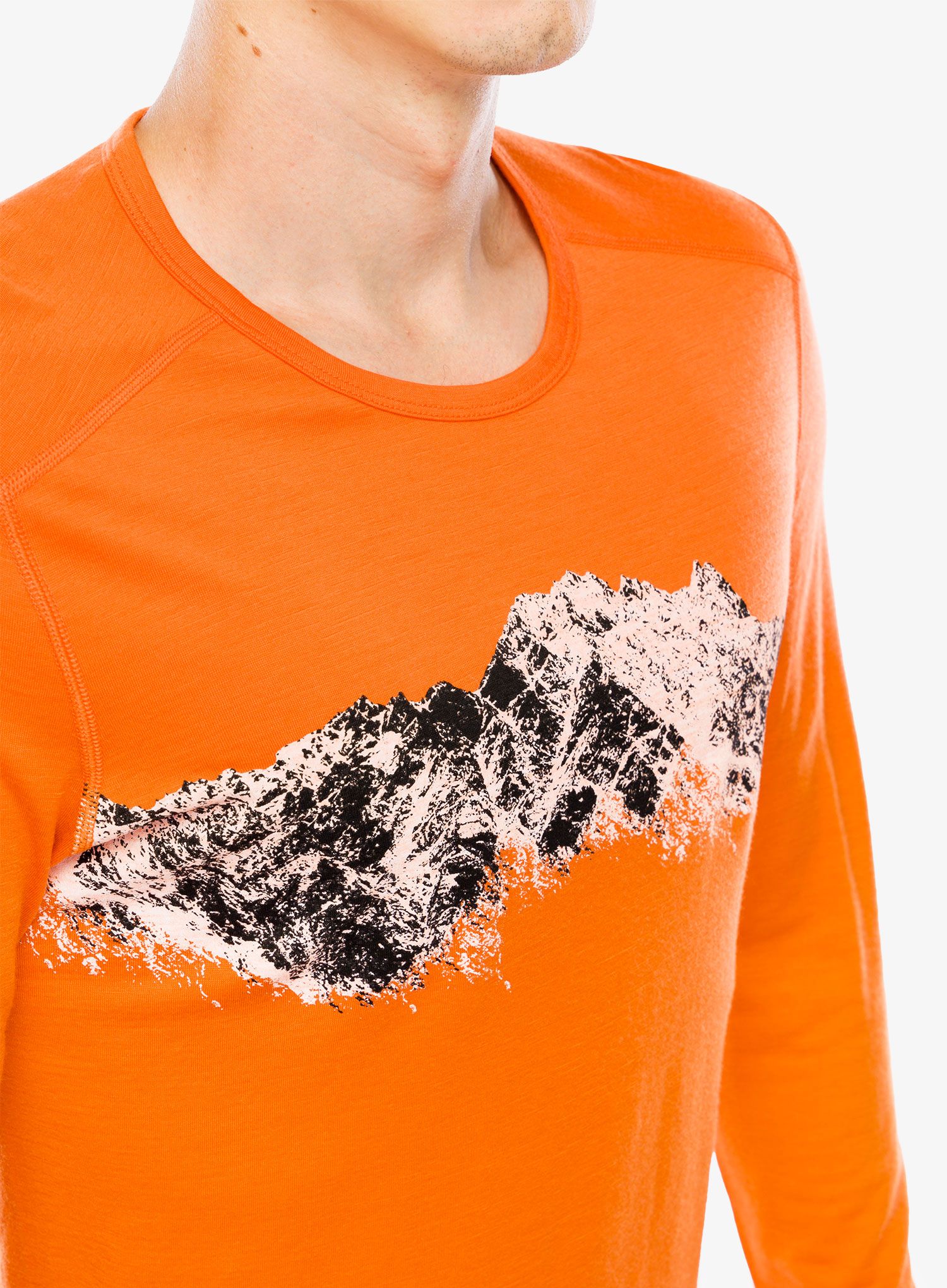 Termo flis jopa Icebreaker Merino 200 Oasis LS Crewe Remarkables - blaze