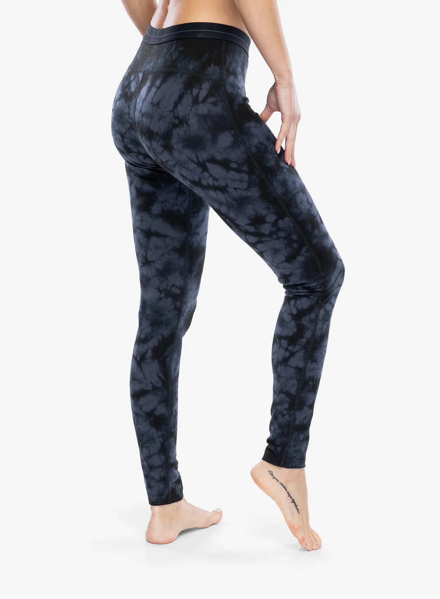 Ženske termo pajkice Icebreaker Merino 200 Oasis Leggings Cloud Dye - graphite/black/cd