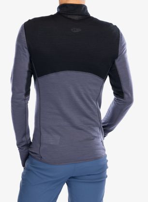 Puloverji brez kapuce Icebreaker Merino 200 Realfleece Descender LS Half Zip - black/graphite/cb