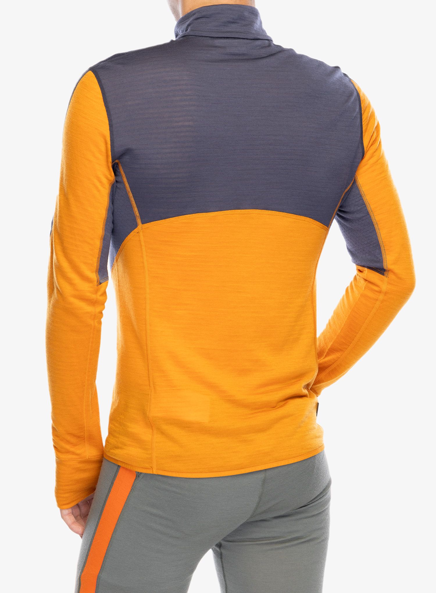 Puloverji brez kapuce Icebreaker Merino 200 Realfleece Descender LS Half Zip - graphite/ray/feldsar/cb