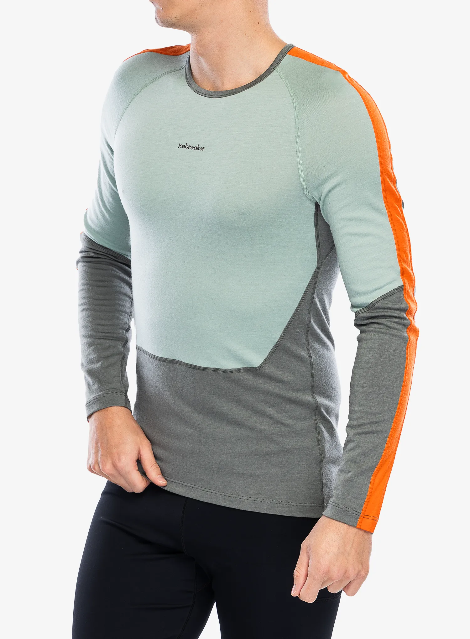 Termo flis jopa Icebreaker Merino 200 Sonebula LS Crewe - galaxy/moss/blaze/cb