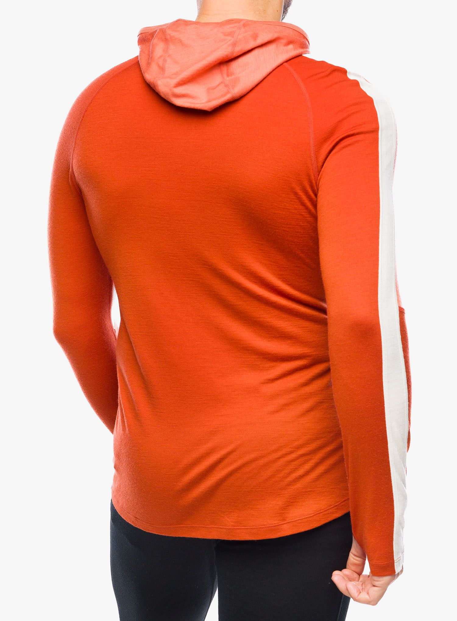 Termo flis jopa Icebreaker Merino 200 Sonebula LS Half Zip Hood - molten/ember
