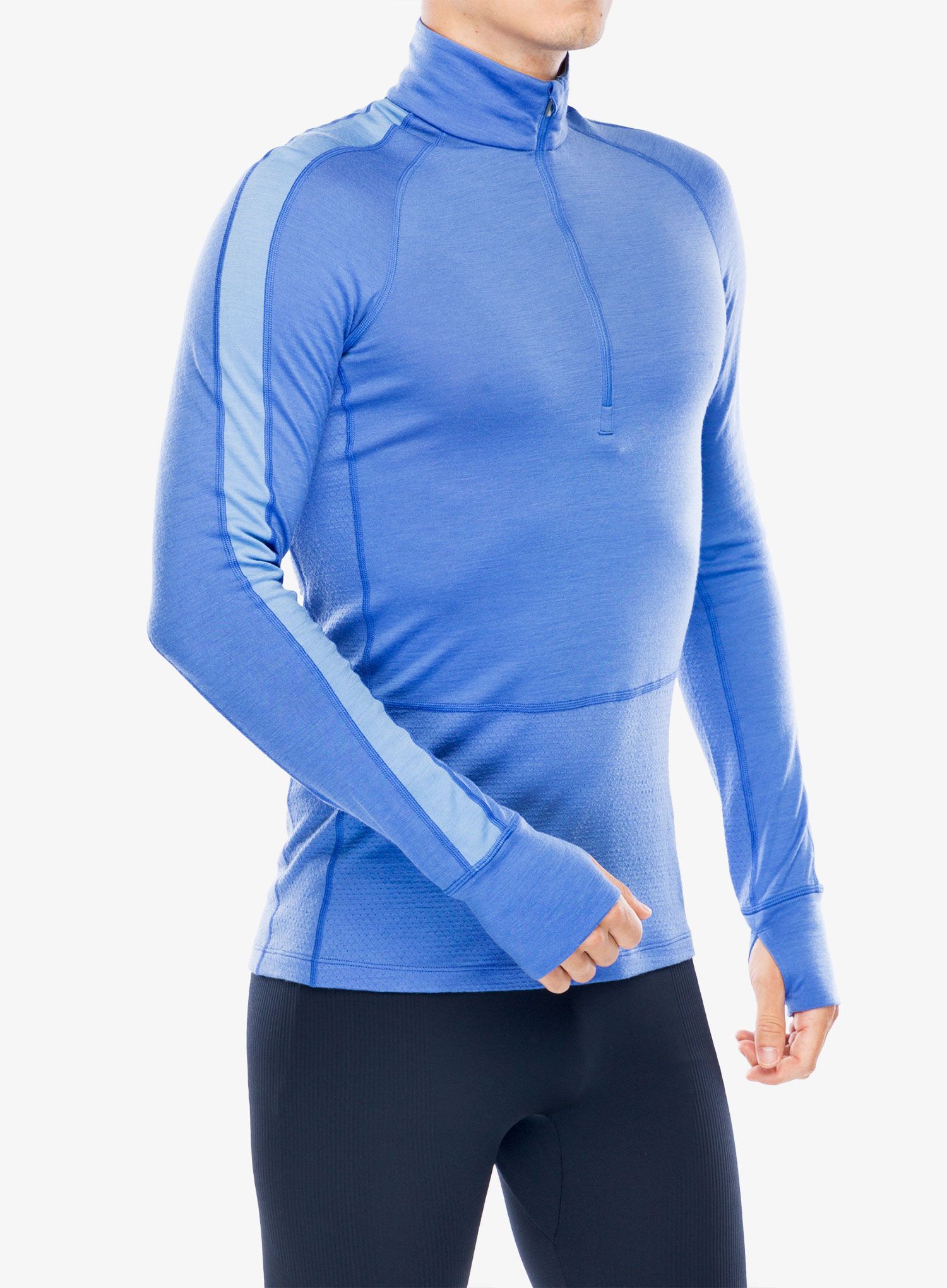 Termo flis jopa Icebreaker Merino 200 ZoneKnit LS Half Zip - brilliant/baja/cb