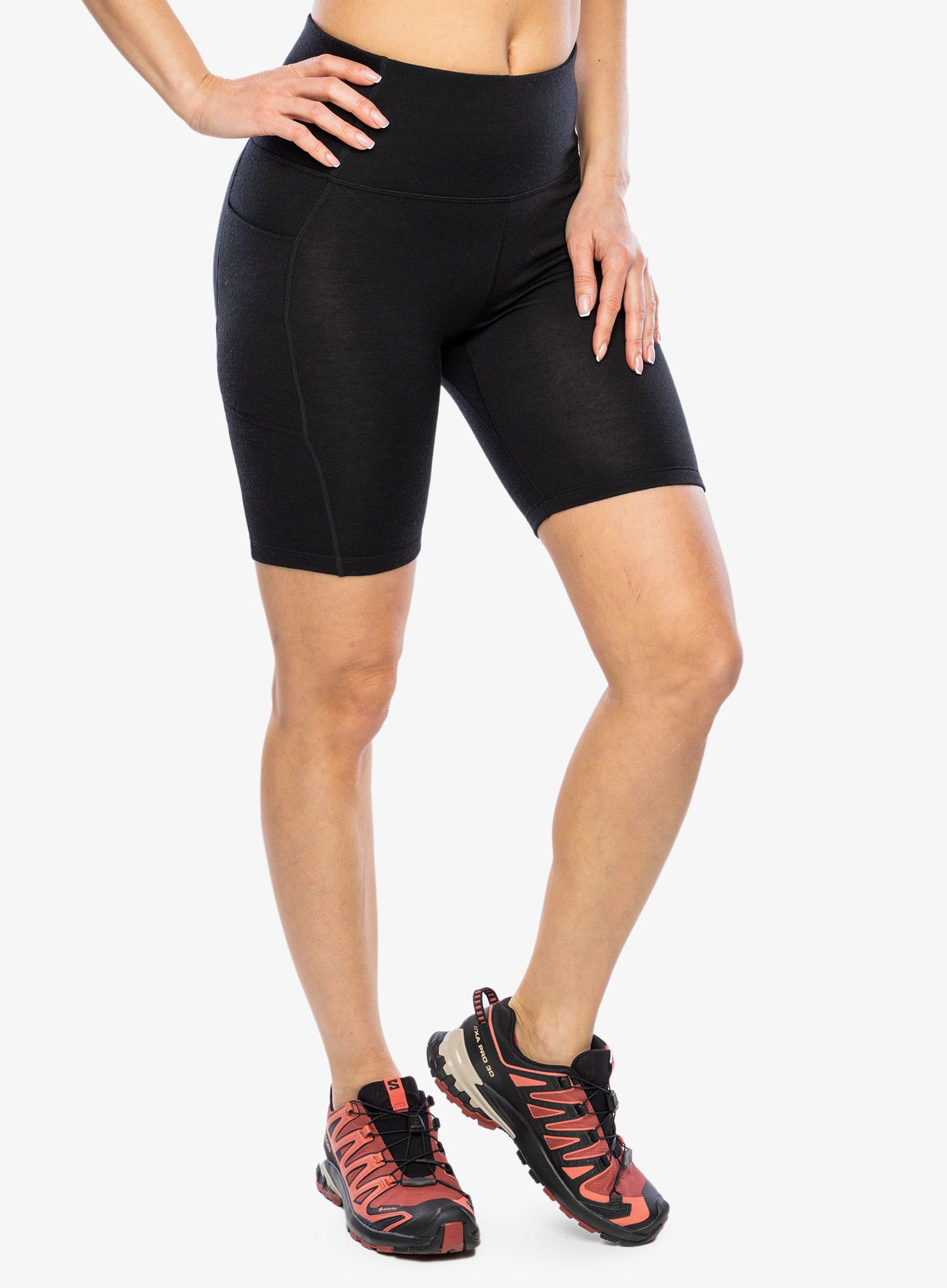 Ženske kratke hlače Icebreaker Merino 260 Fastray II 8 High Rise Shorts - black