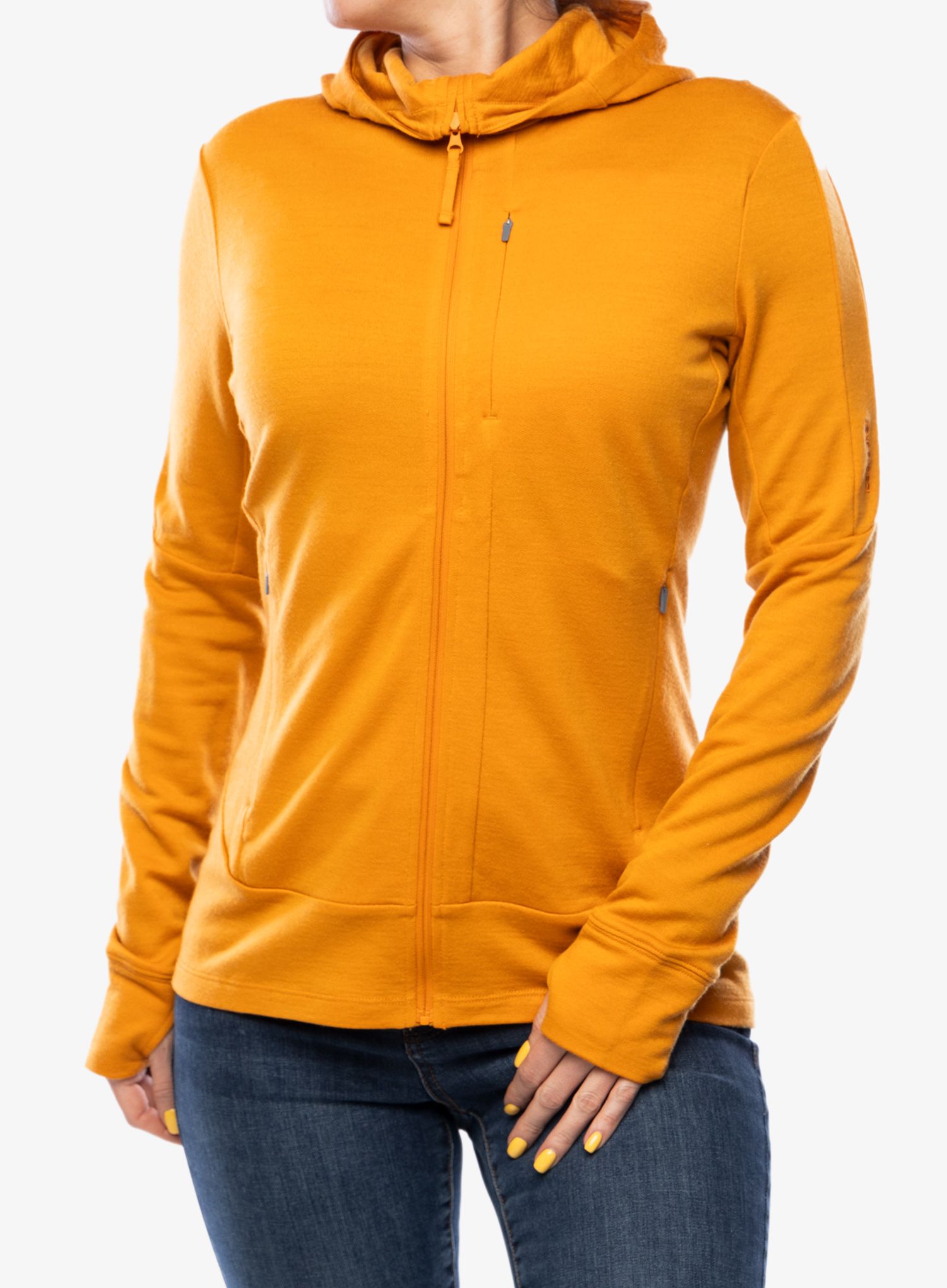 Ženska jopica s kapuco Icebreaker Merino 260 Quantum IV LS Zip Hoodie - ray