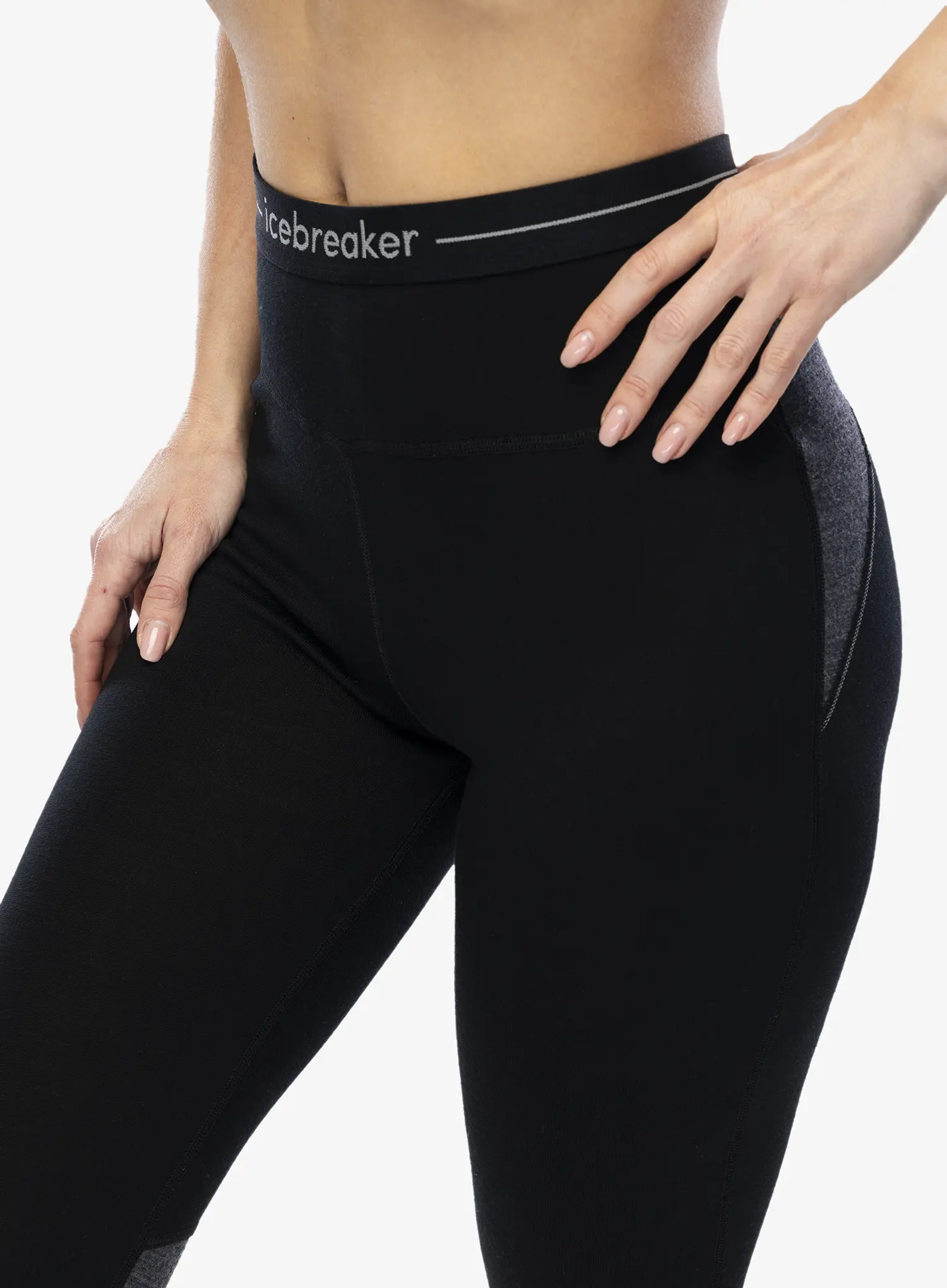 Ženske termo pajkice Icebreaker Merino 260 ZoneKnit Legless - black/jet
