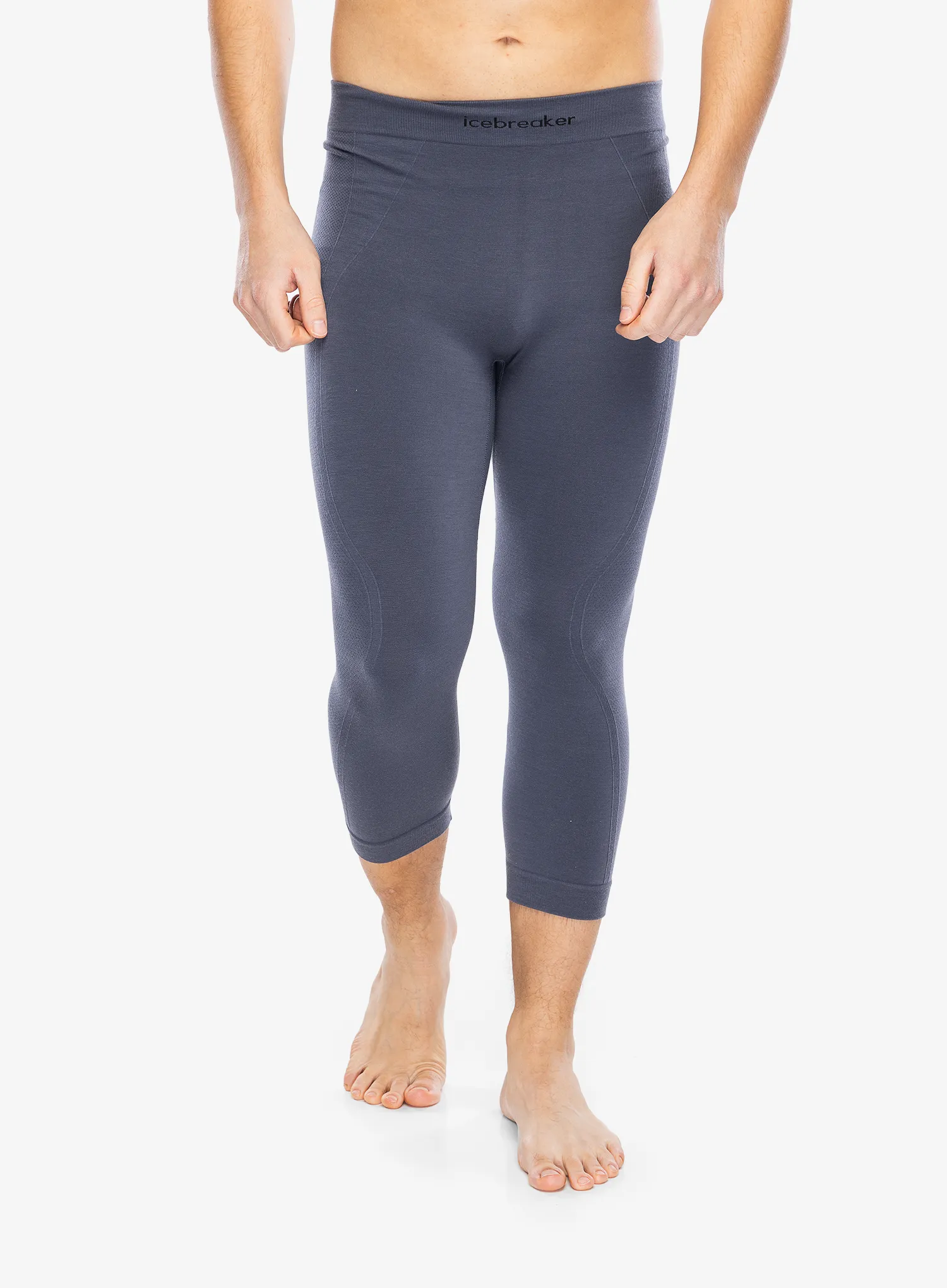 Termo pajkice Icebreaker Merino 260 Zoneknit Seamless 3/4 Tights - graphite