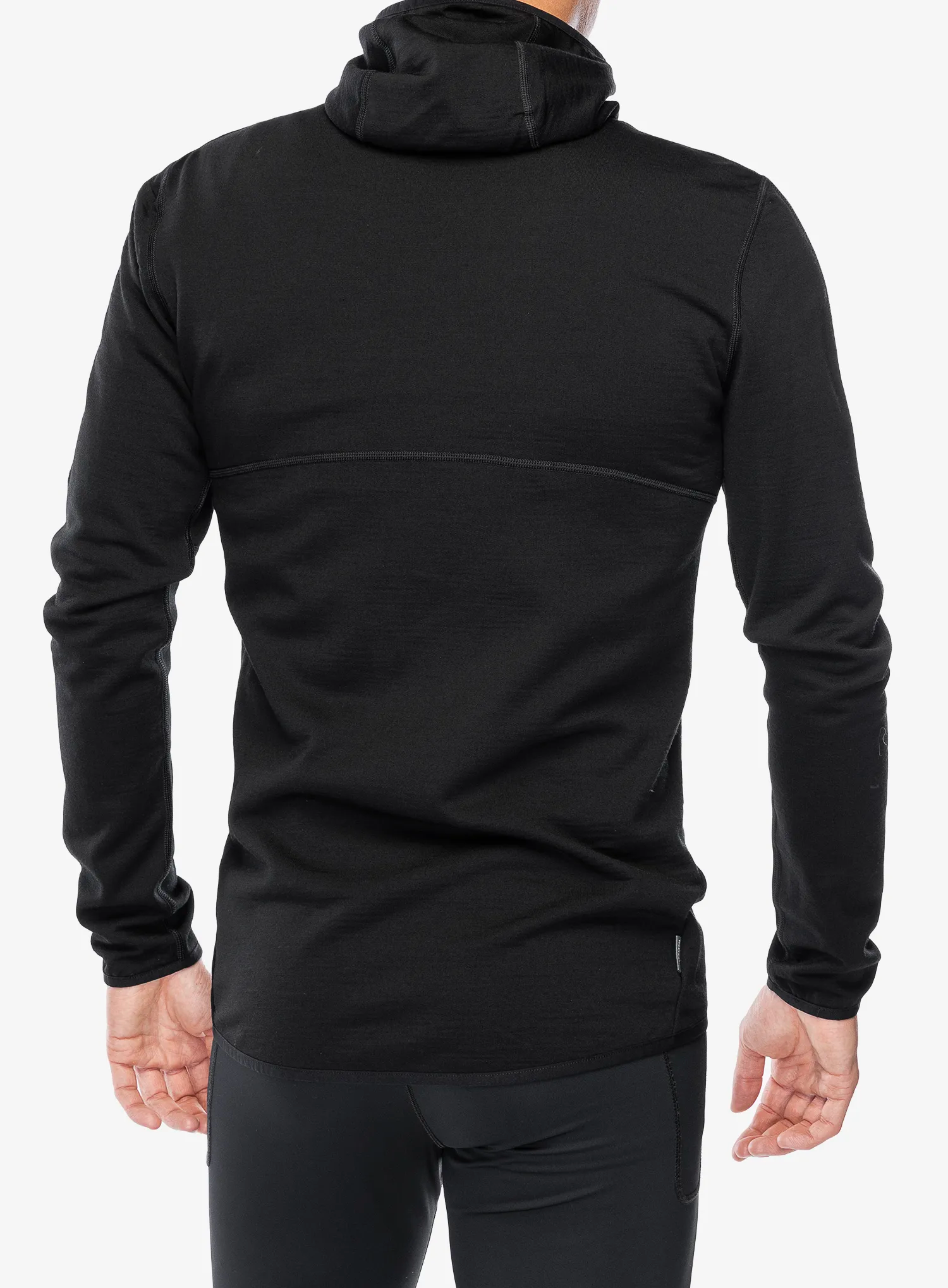 Jopica s kapuco Icebreaker Merino 560 Realfleece Elemental II LS Zip Hood - black