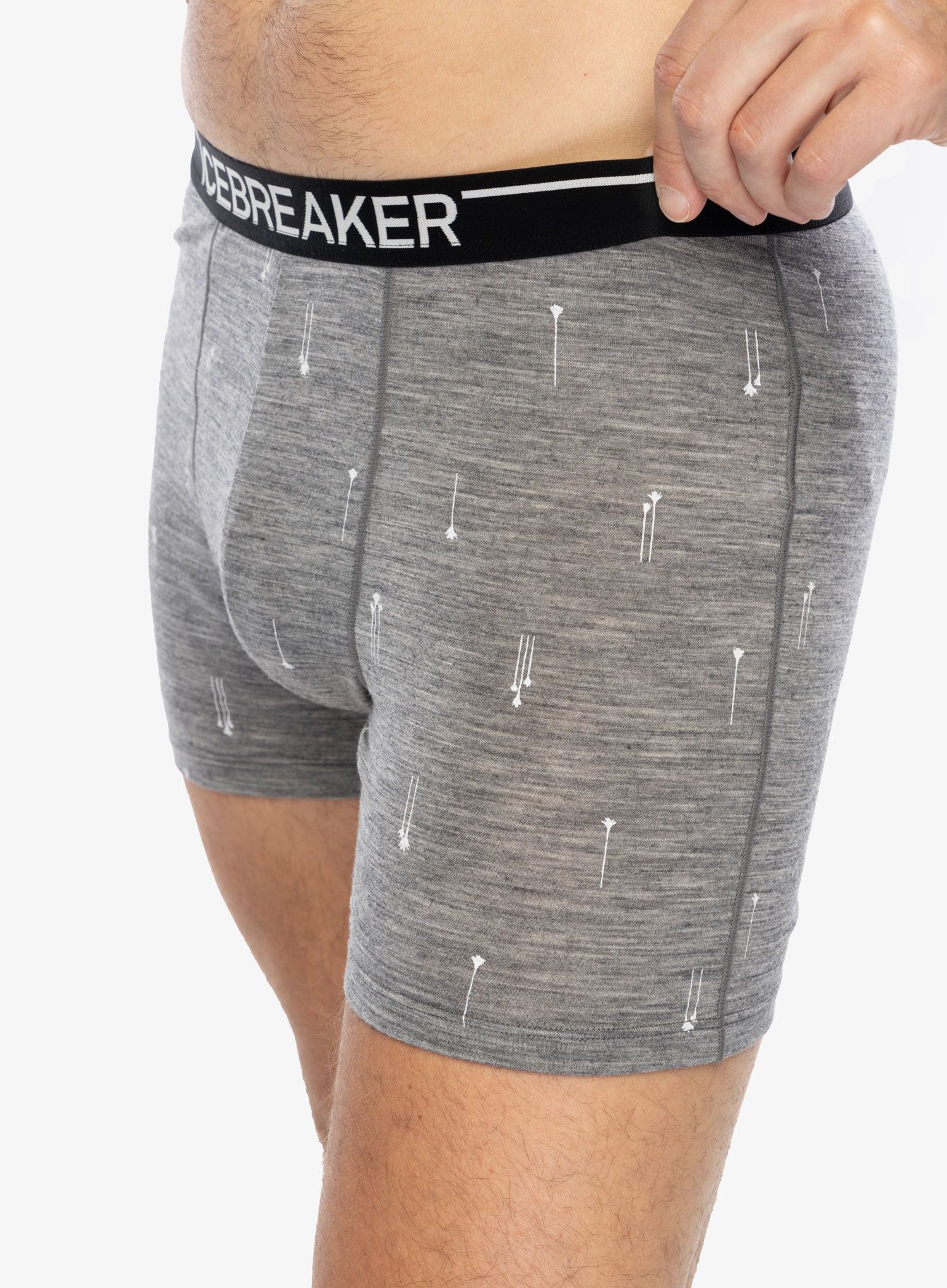 Boksarice Icebreaker Merino Anatomica Boxers Palm Trail AOP - gritstone hthr/aop