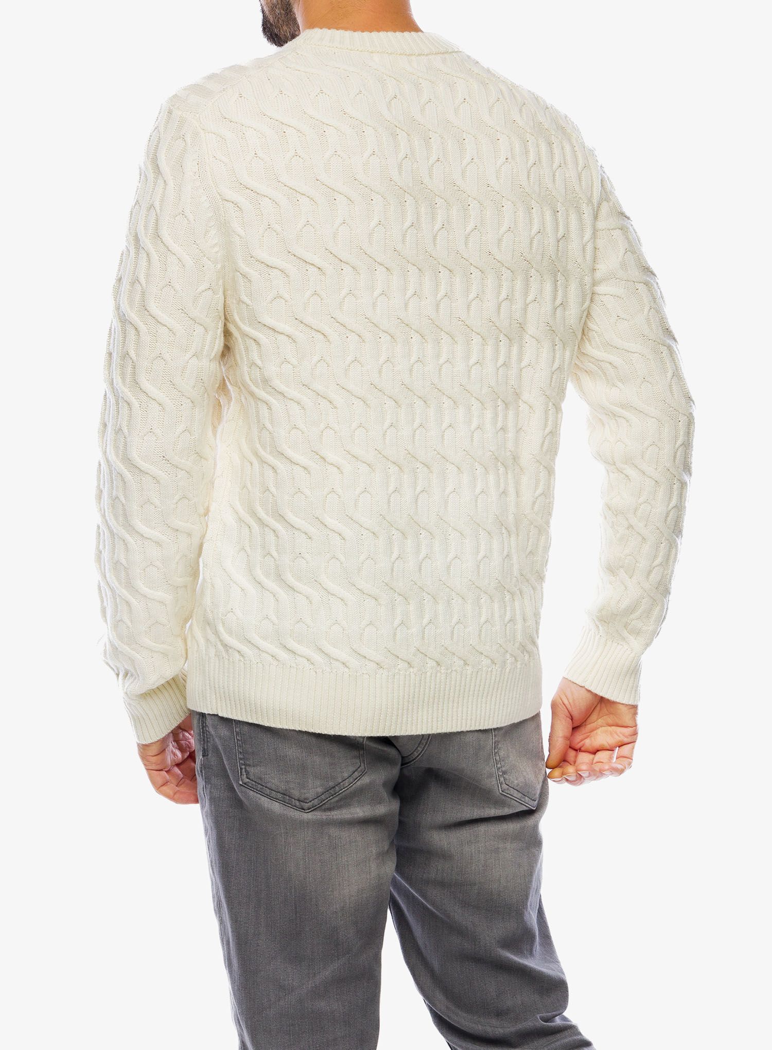 Volnen pulover Icebreaker Merino Cable Knit Crewe Sweater - undyed