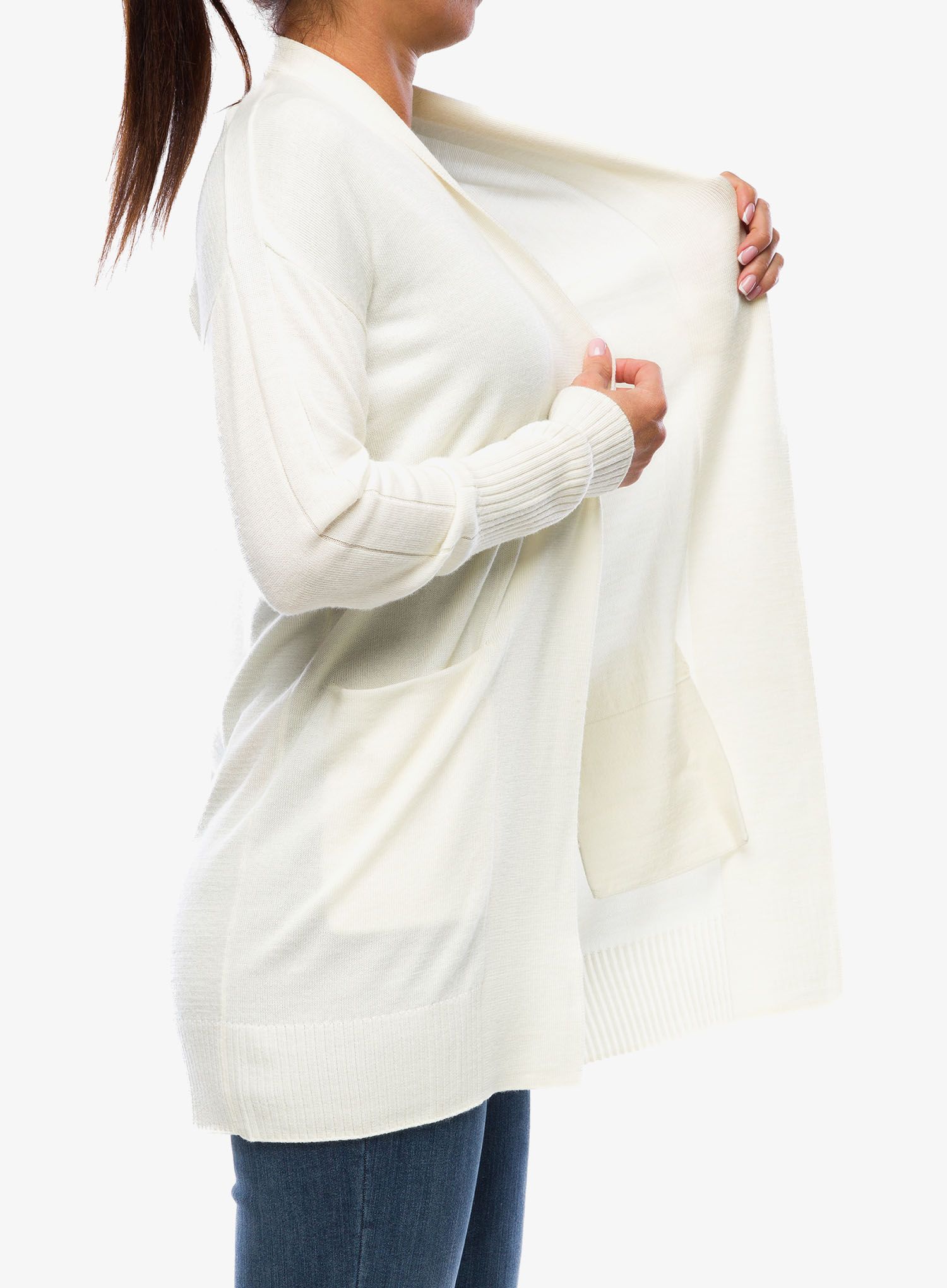 Ženski pulover Icebreaker Merino Iseo Long Cardigan Sweater - undyed