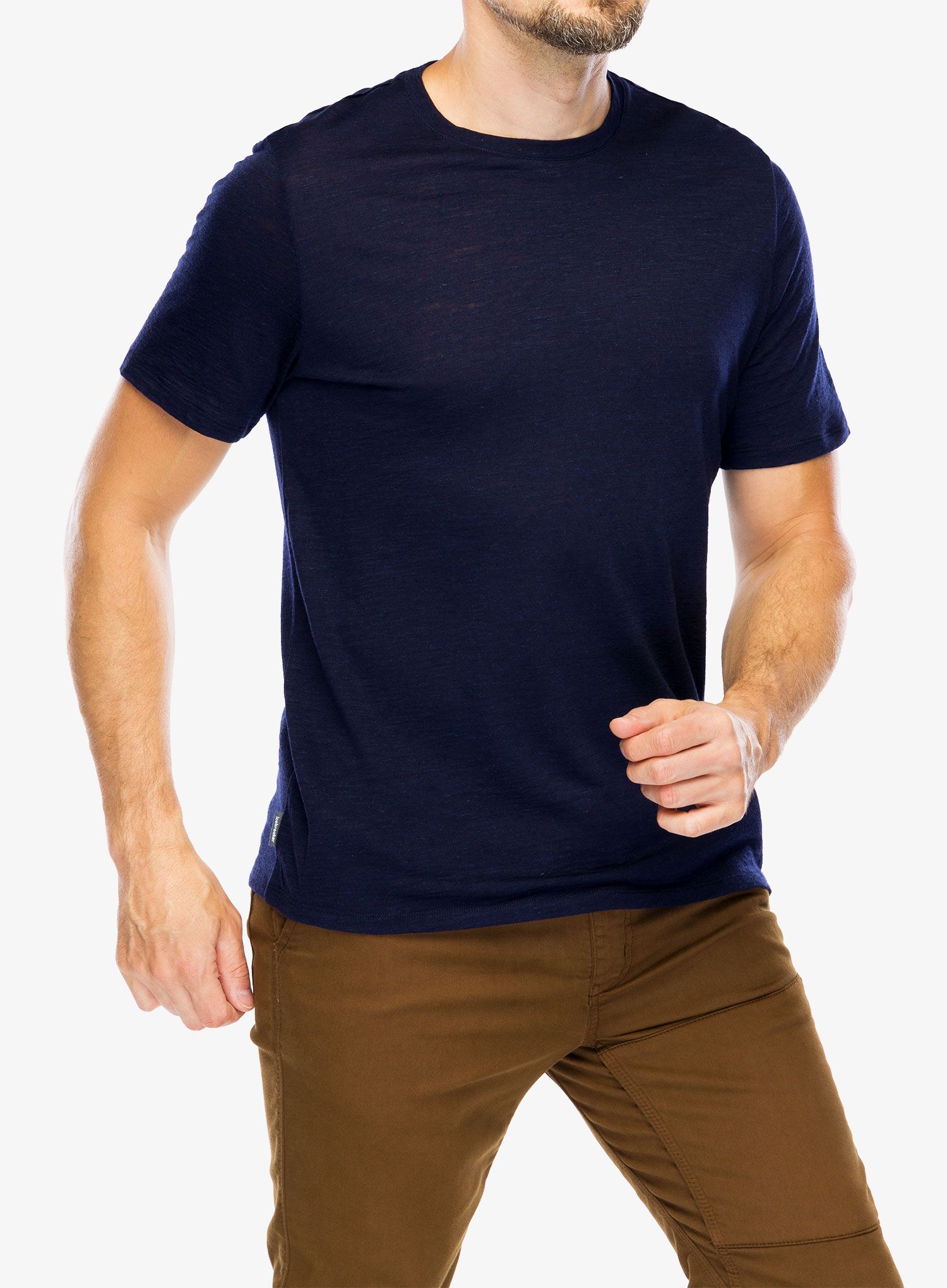 Merino majica Icebreaker Merino Linen SS Tee - midnight navy