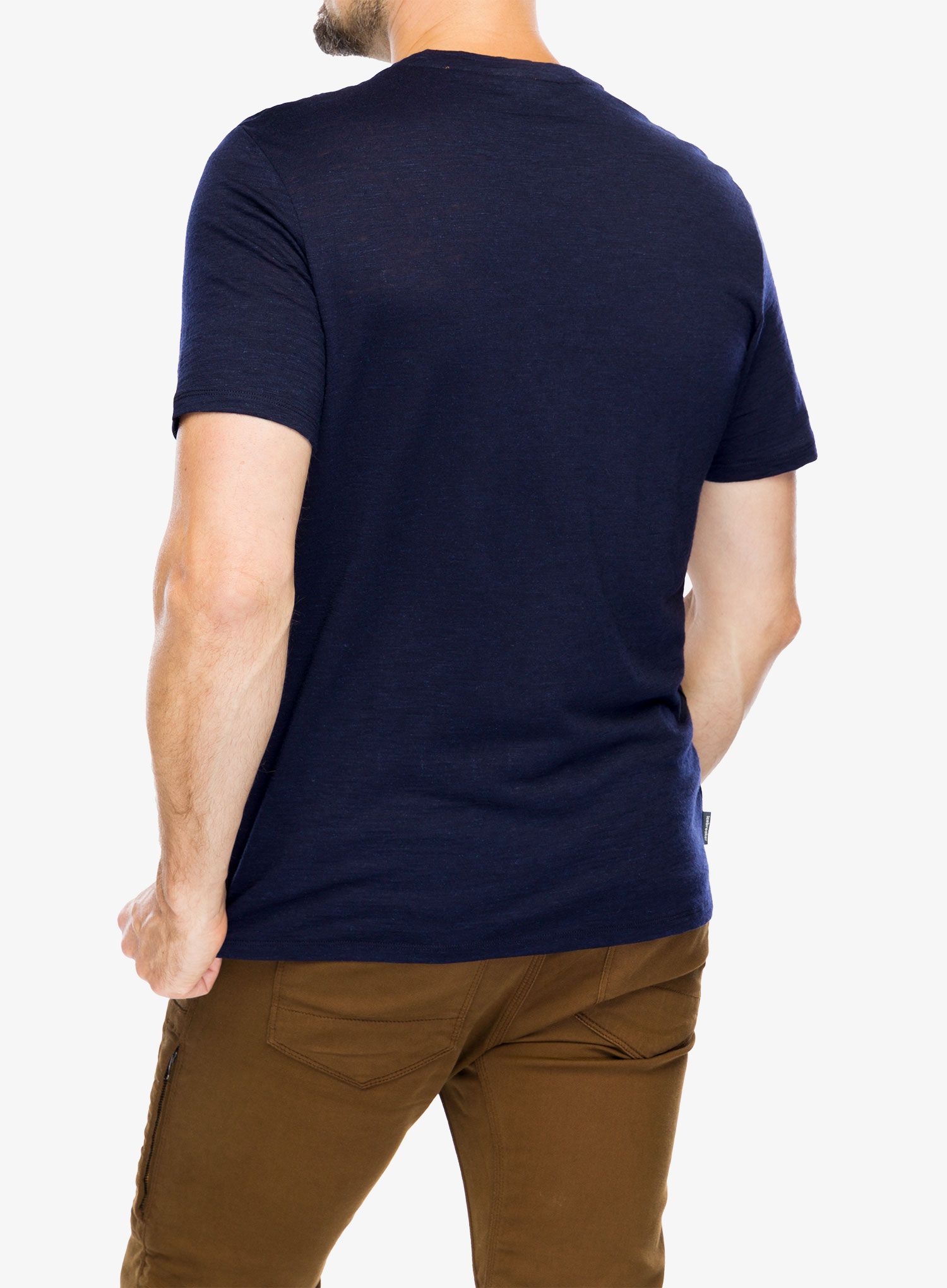 Merino majica Icebreaker Merino Linen SS Tee - midnight navy