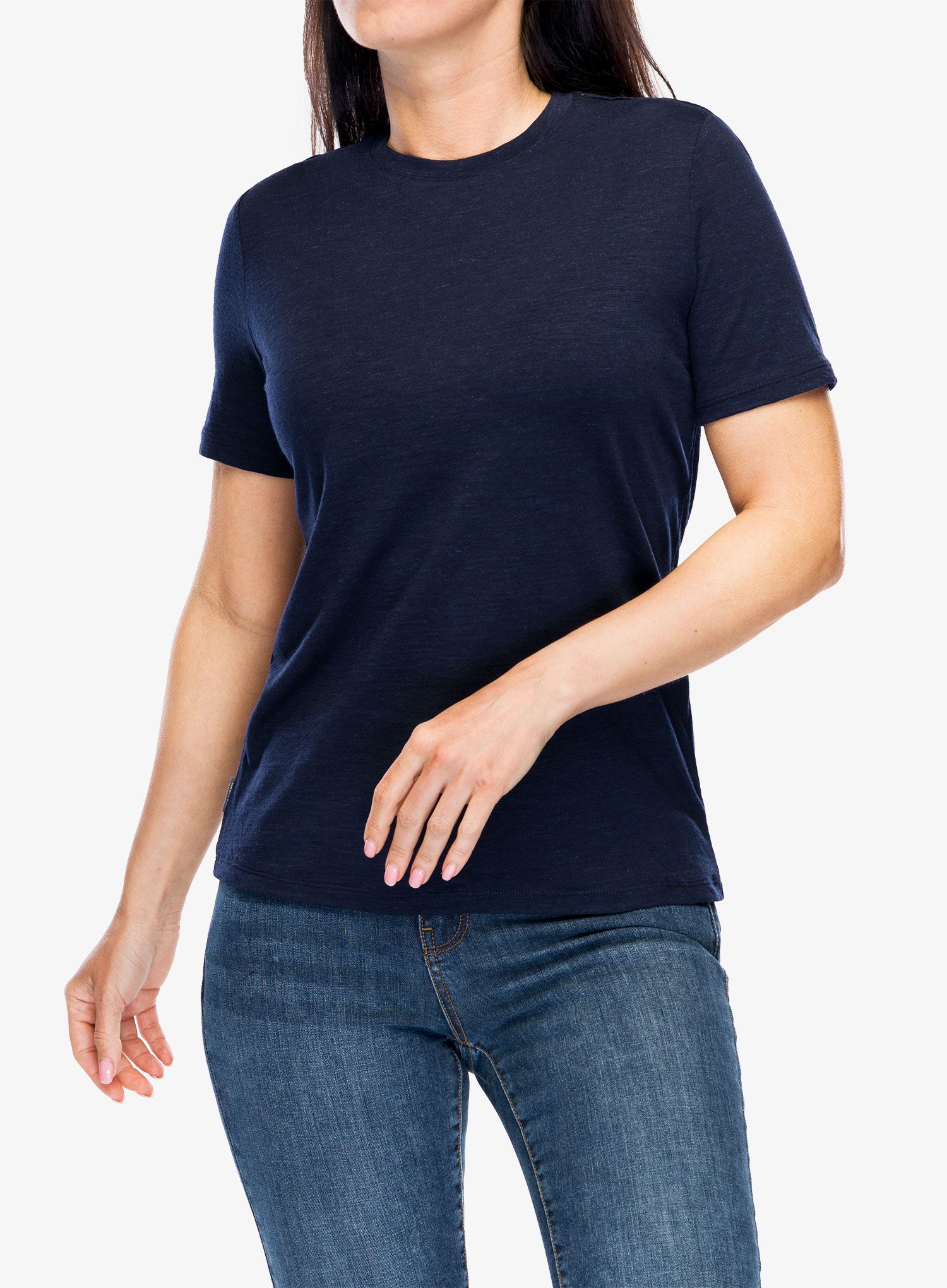 Ženska majica Icebreaker Merino Linen SS Tee - midnight navy