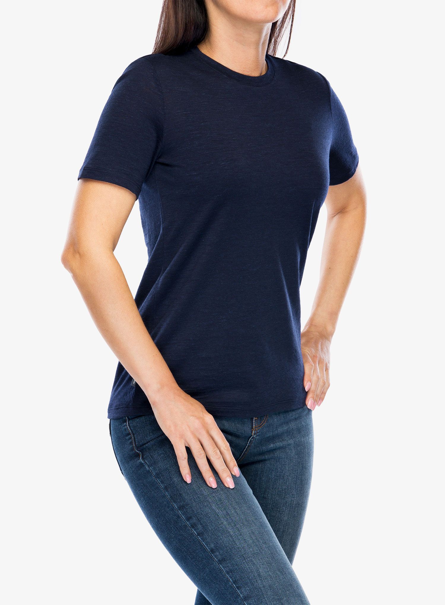 Ženska majica Icebreaker Merino Linen SS Tee - midnight navy