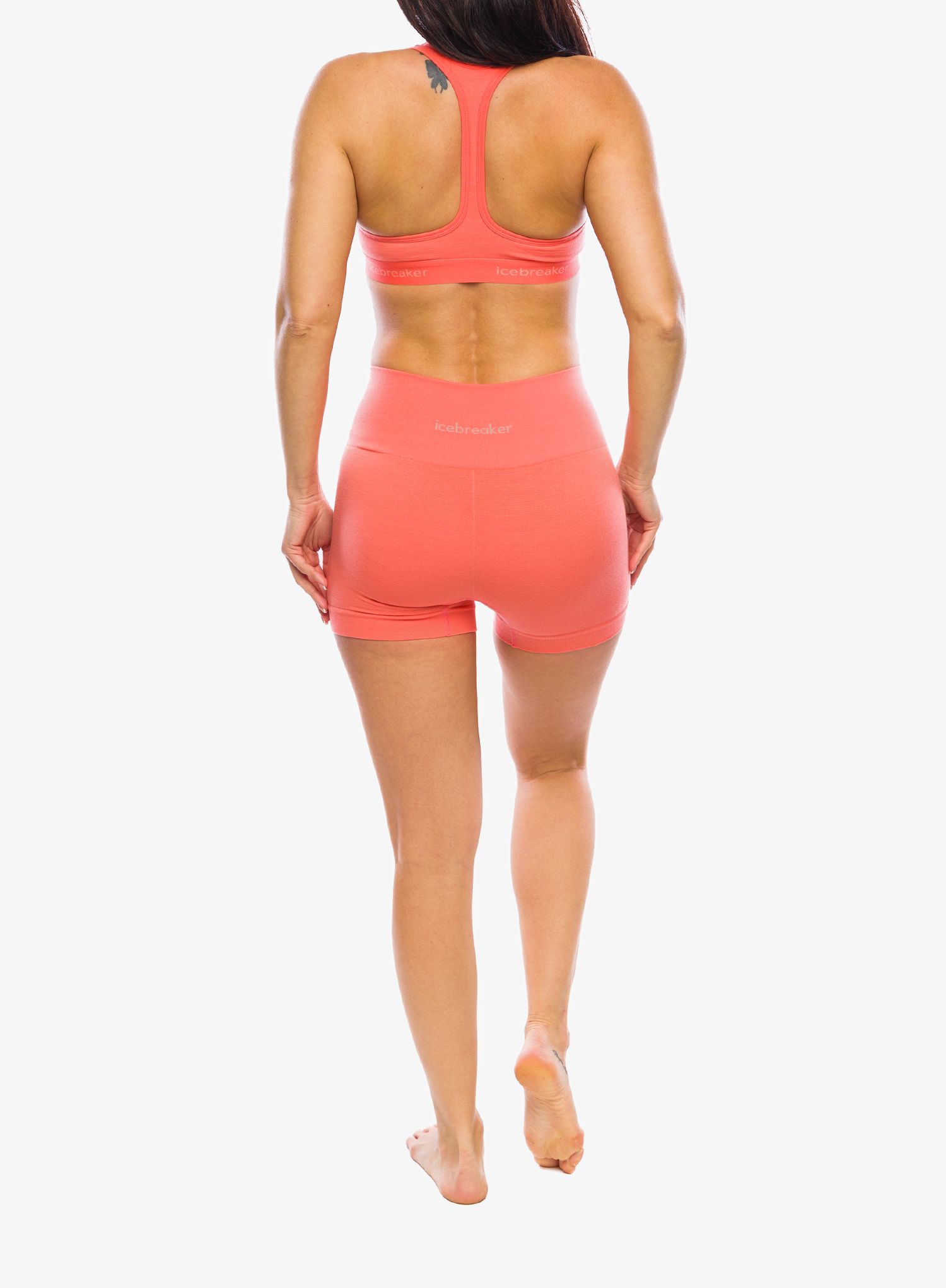Ženske kratke hlače Icebreaker Merino Seamless Active 4 Shorts - tang