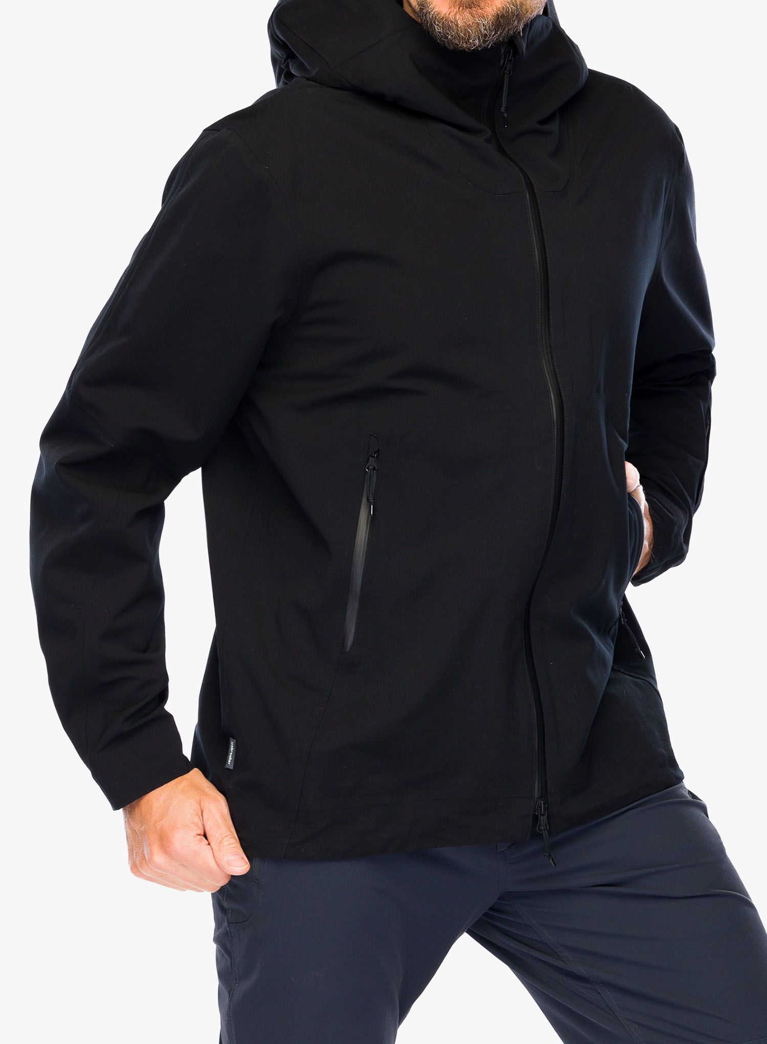 Moška smučarska jakna Icebreaker Merino Shell+ Peak Hooded Jacket - black