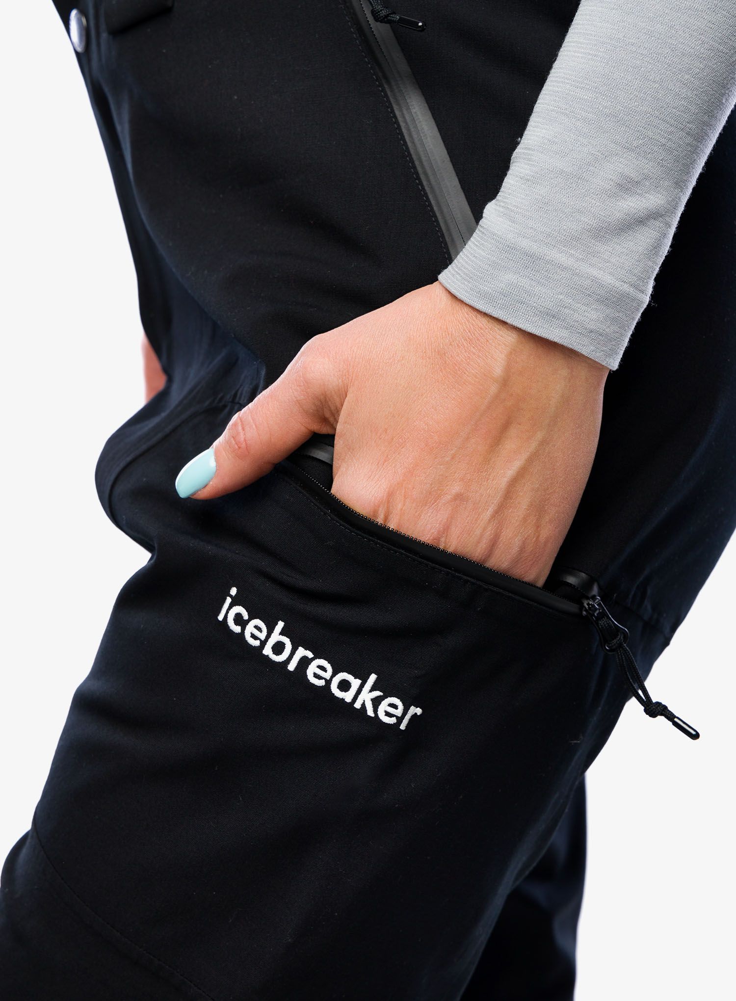 Ženske softshell hlače Icebreaker Merino Shell+ Peak Pants - black