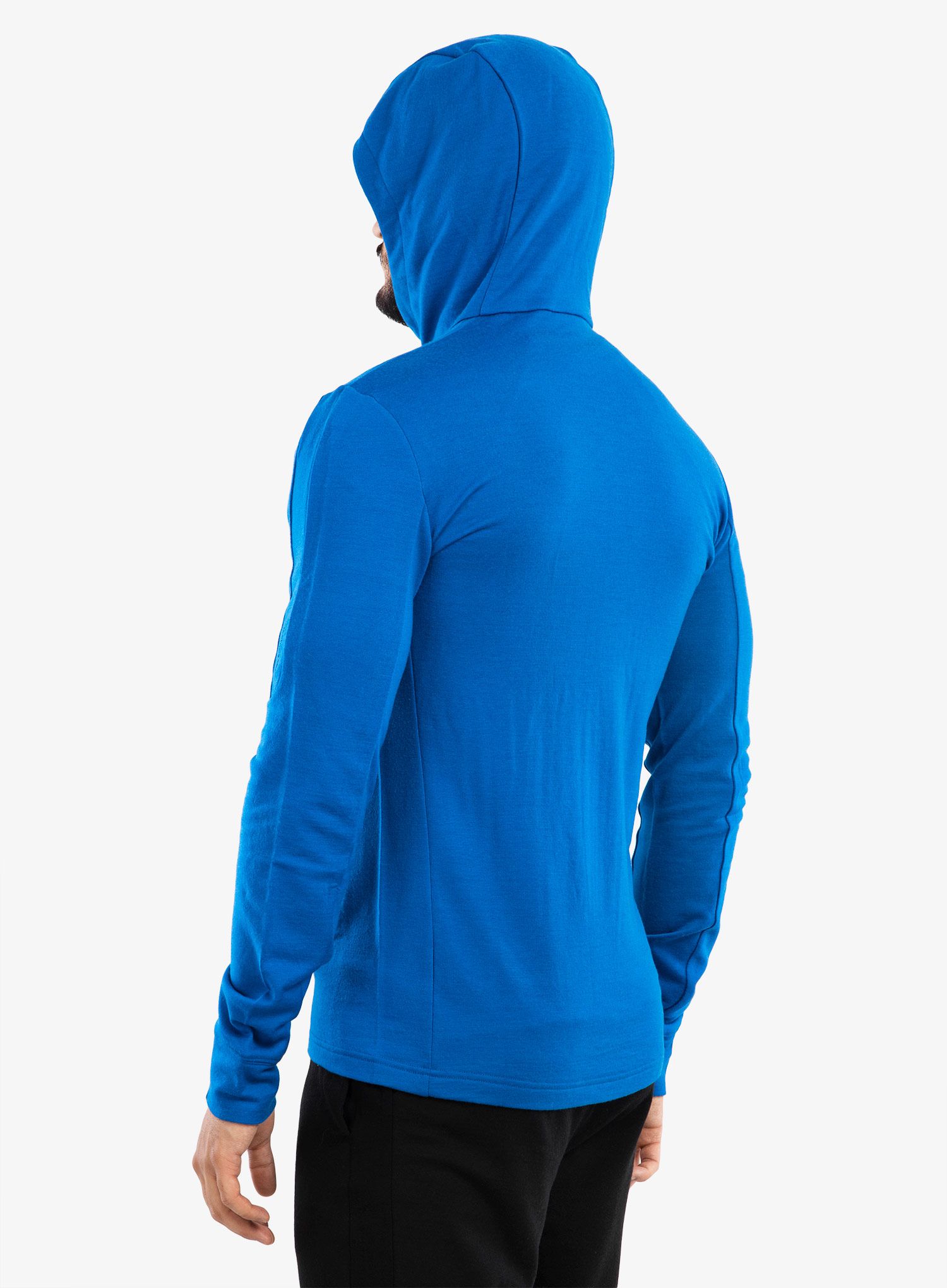 Jopica Icebreaker Quantum III LS Zip Hood - lazurite/royal navy