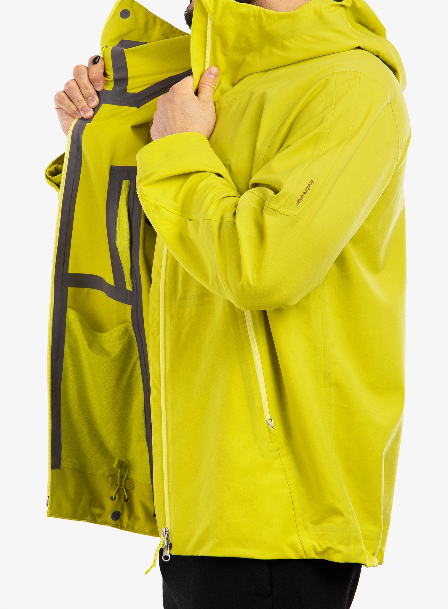Moška jakna Icebreaker Shell+ Hooded Jacket - shine
