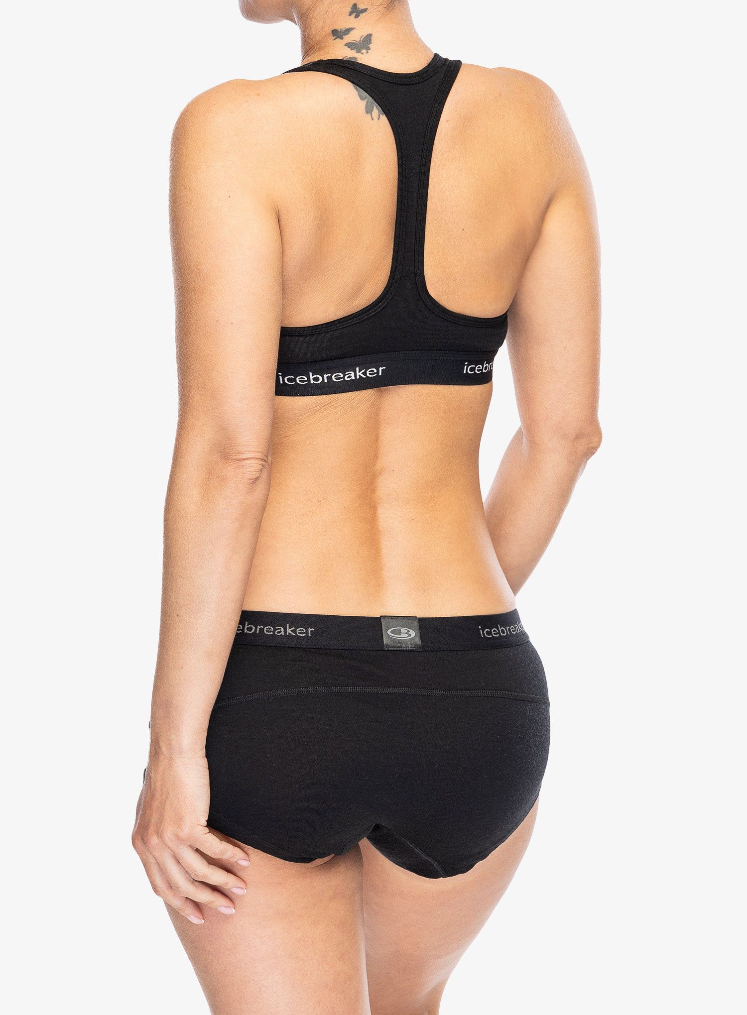 Športni nedrček Icebreaker Sprite Racerback Bra - black/black