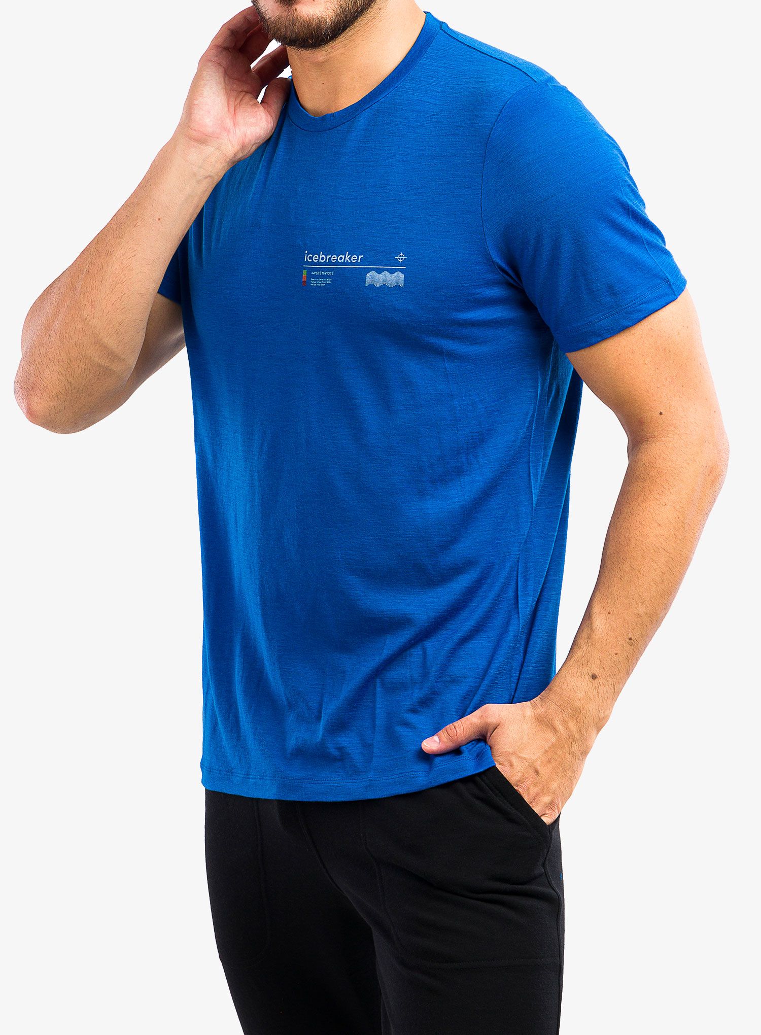 Moška majica Icebreaker Tech Lite II SS Tee Alpine Zone - lazurite