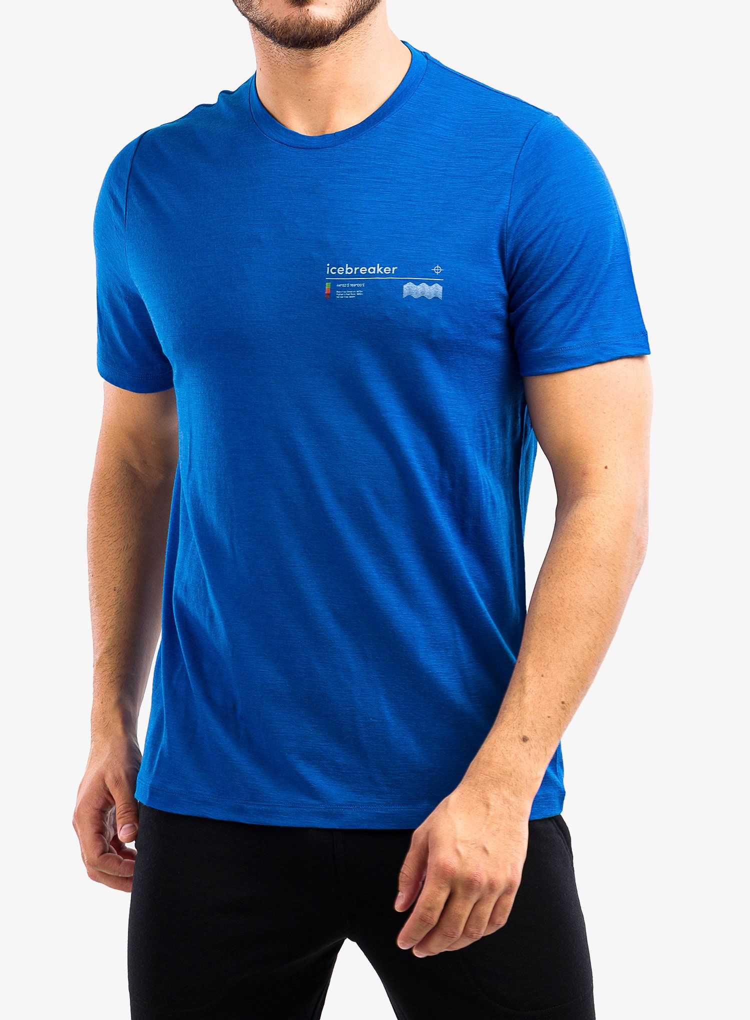 Moška majica Icebreaker Tech Lite II SS Tee Alpine Zone - lazurite
