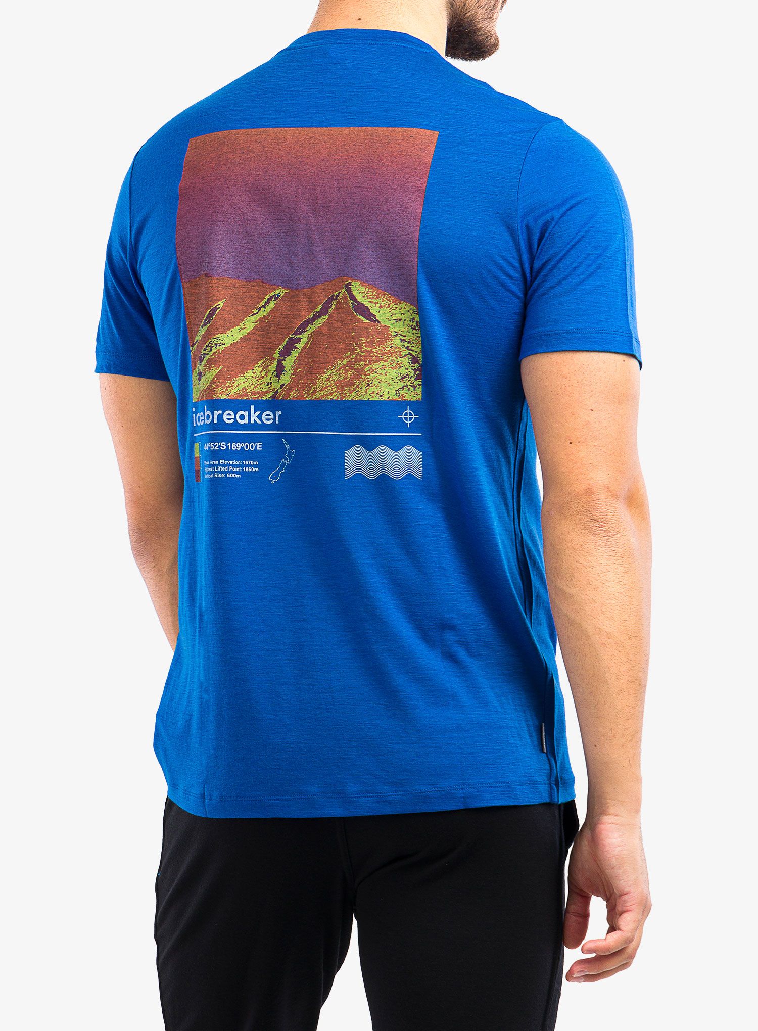 Moška majica Icebreaker Tech Lite II SS Tee Alpine Zone - lazurite