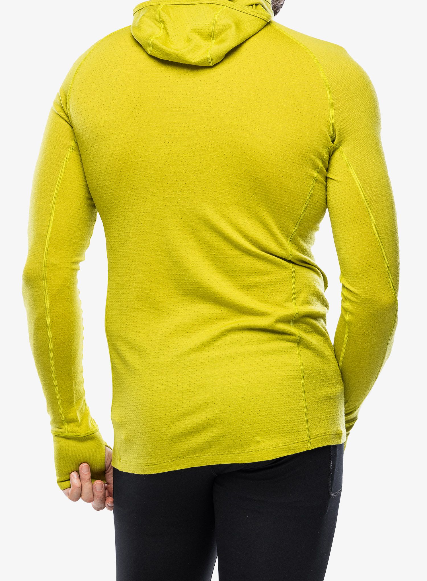 Moška jopica Icebreaker ZoneKnit Insulated LS Hoodie - bio lime