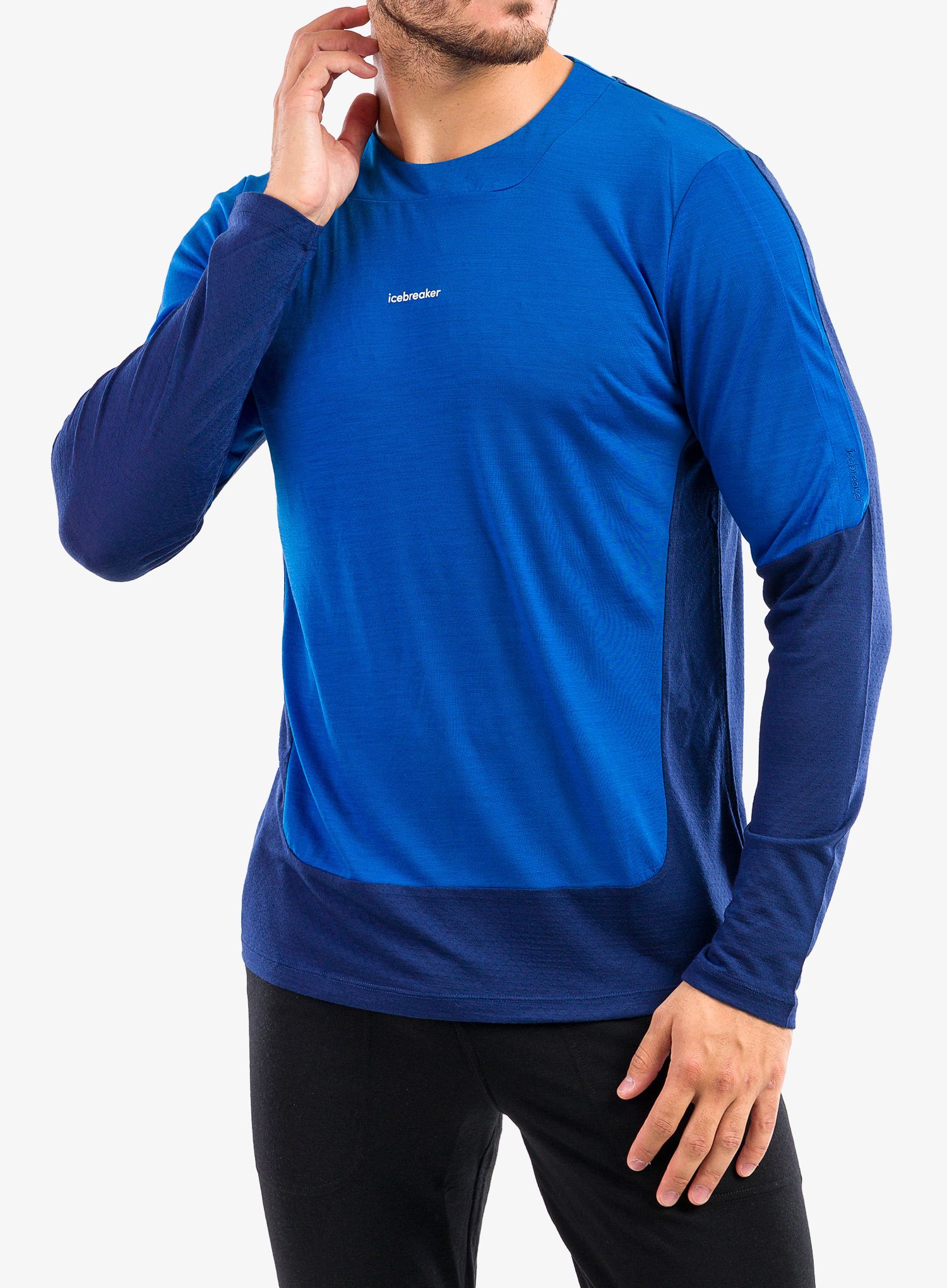 Moška jopica Icebreaker ZoneKnit LS Tee - lazurite/royal navy