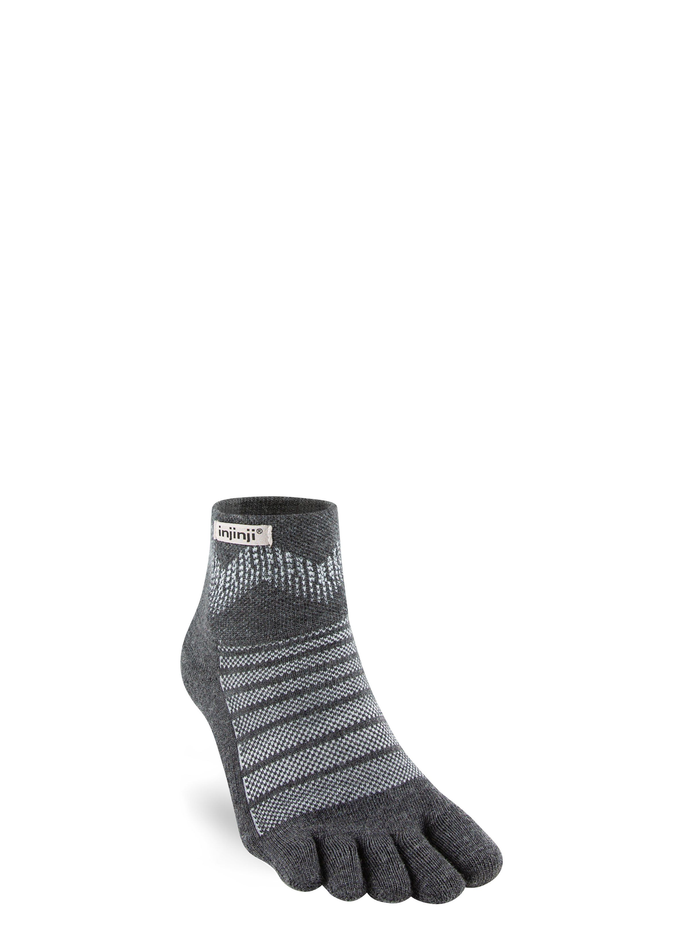 Merino nogavice Injinji Outdoor Midweight Mini-Crew Wool - slate