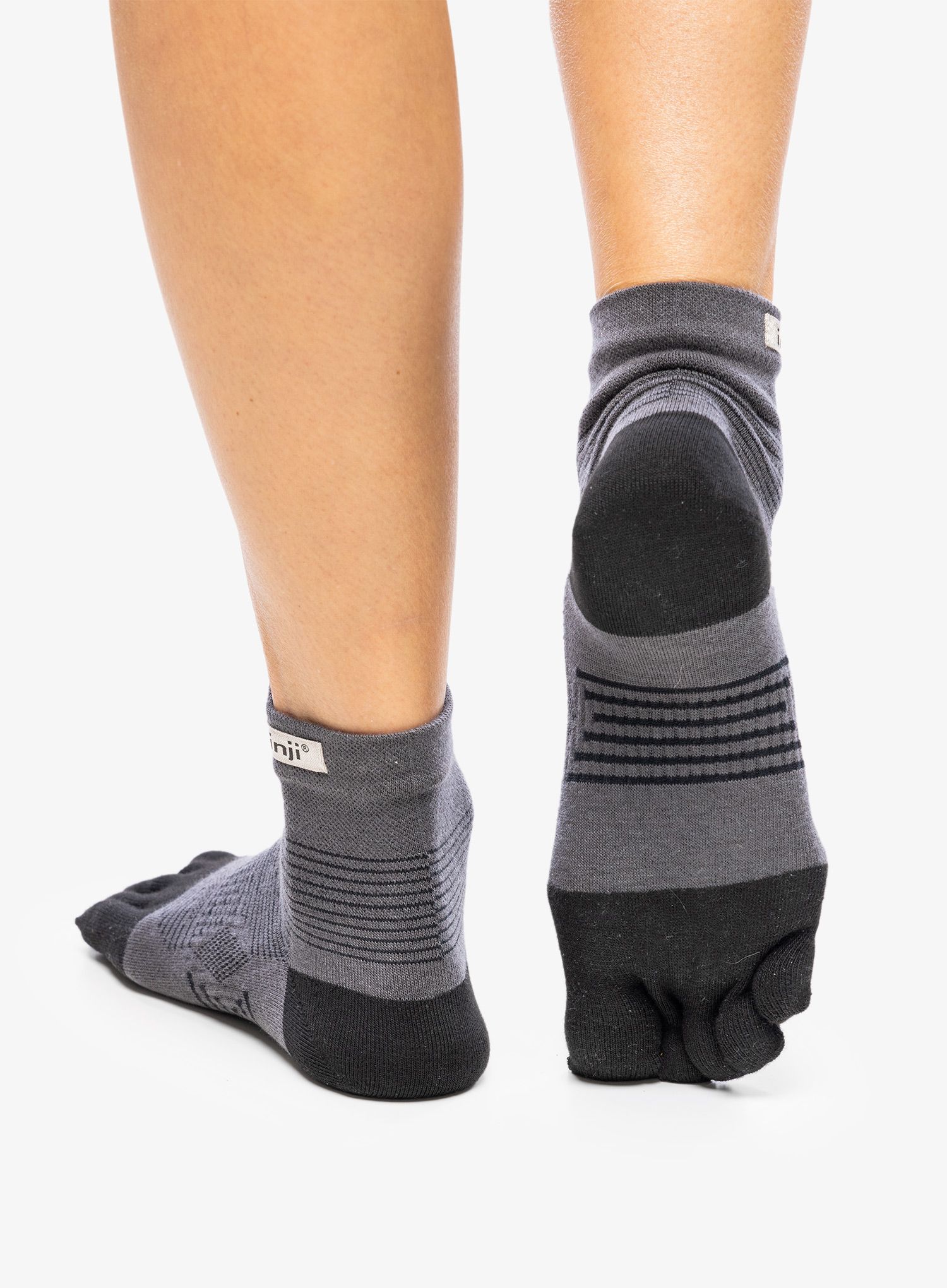 Tekaške nogavice Injinji Run Lightweight Mini-Crew 2 - black