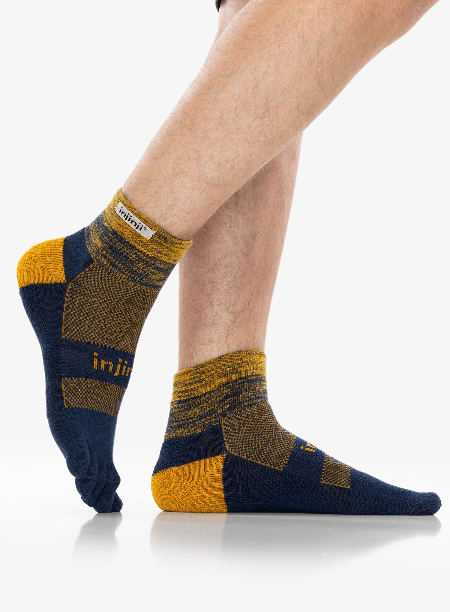 Tekaške nogavice Injinji Trail Midweight Mini-Crew - moonlit