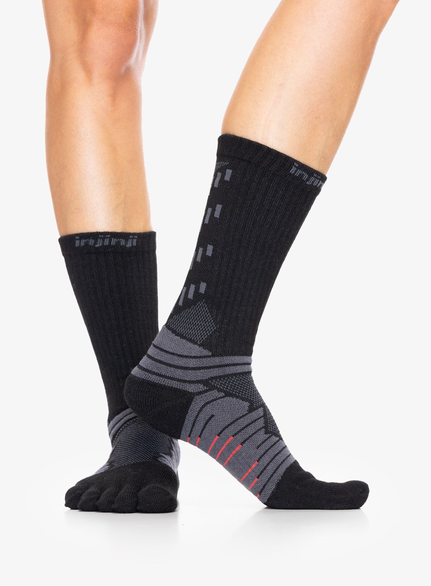 Tekaške nogavice Injinji Ultra Run Crew - obsidian