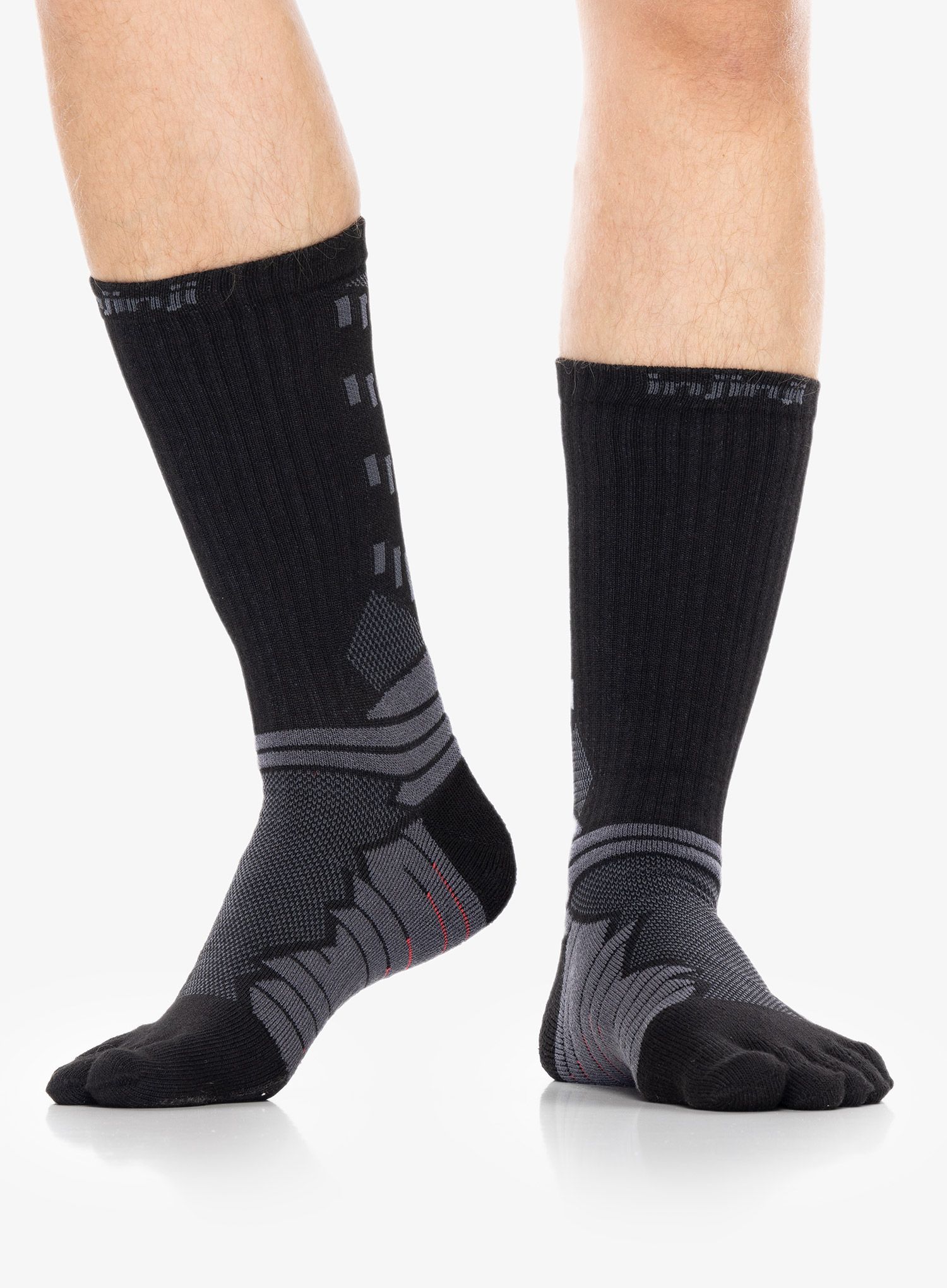 Tekaške nogavice Injinji Ultra Run Crew - obsidian
