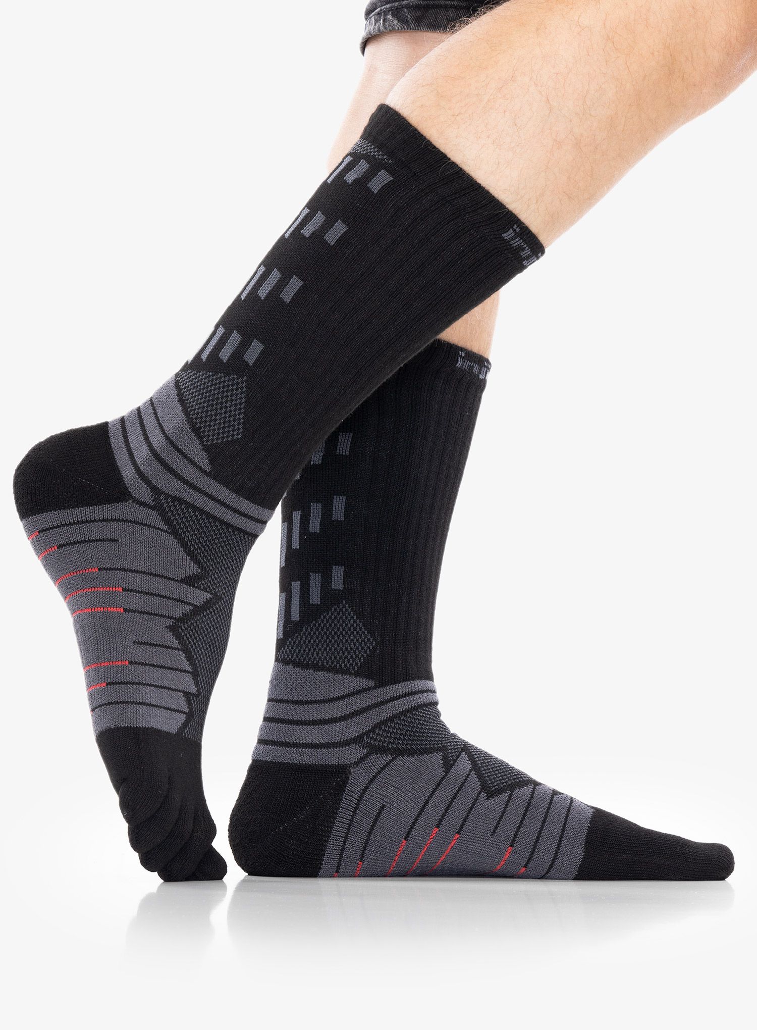 Tekaške nogavice Injinji Ultra Run Crew - obsidian