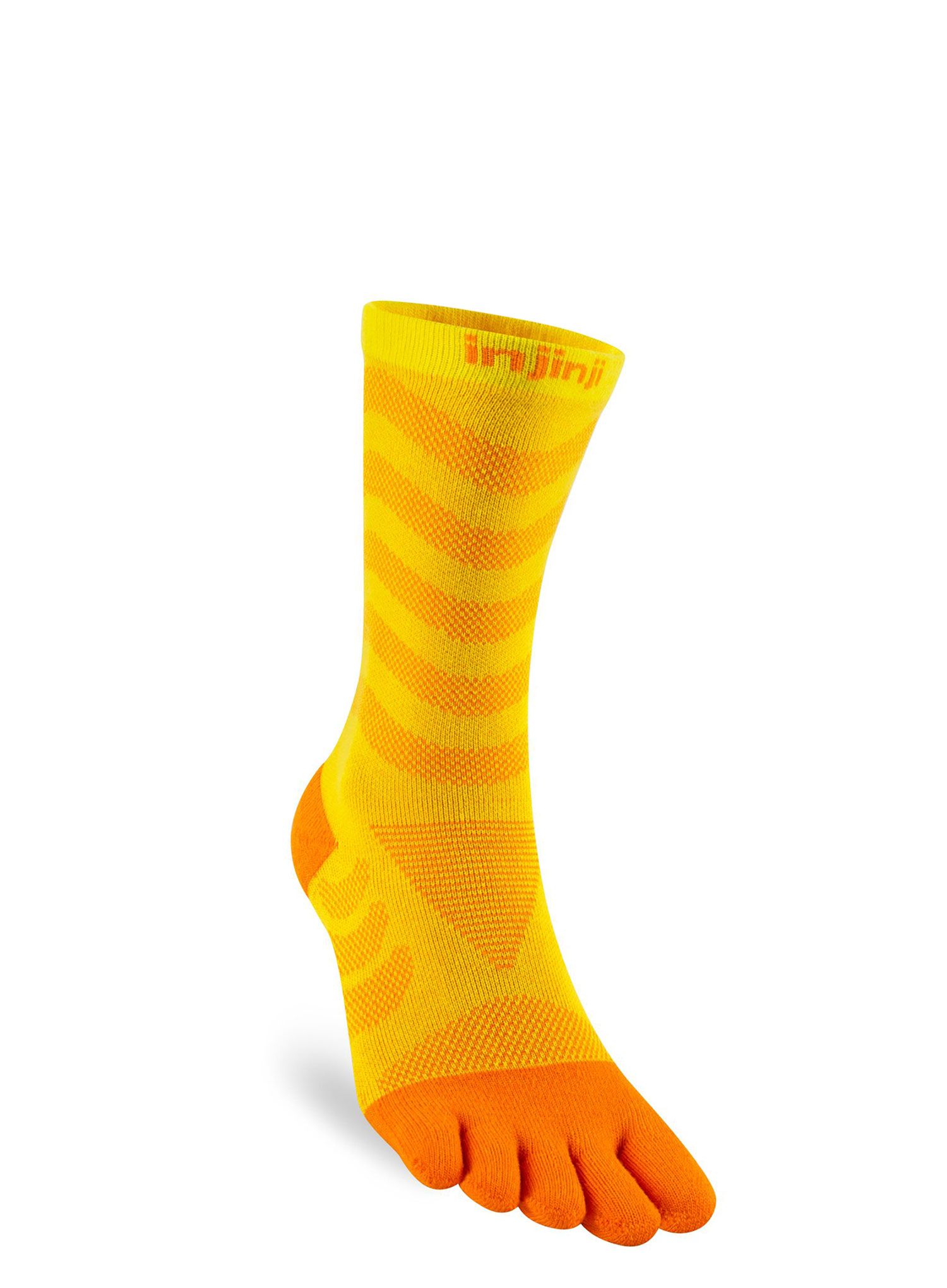 Ženske nogavice za tek Injinji Ultra Run Crew - sunflower