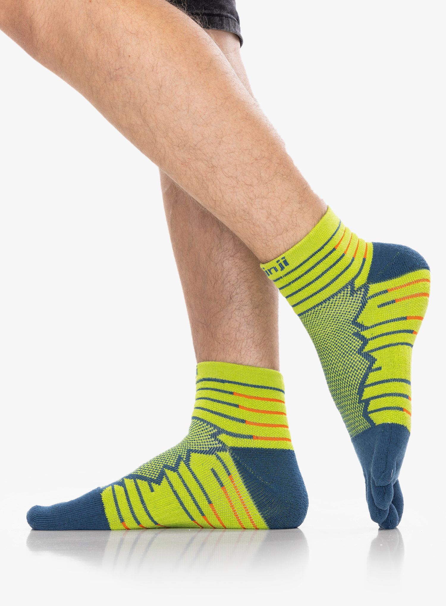 Tekaške nogavice Injinji Ultra Run Mini-Crew - moss