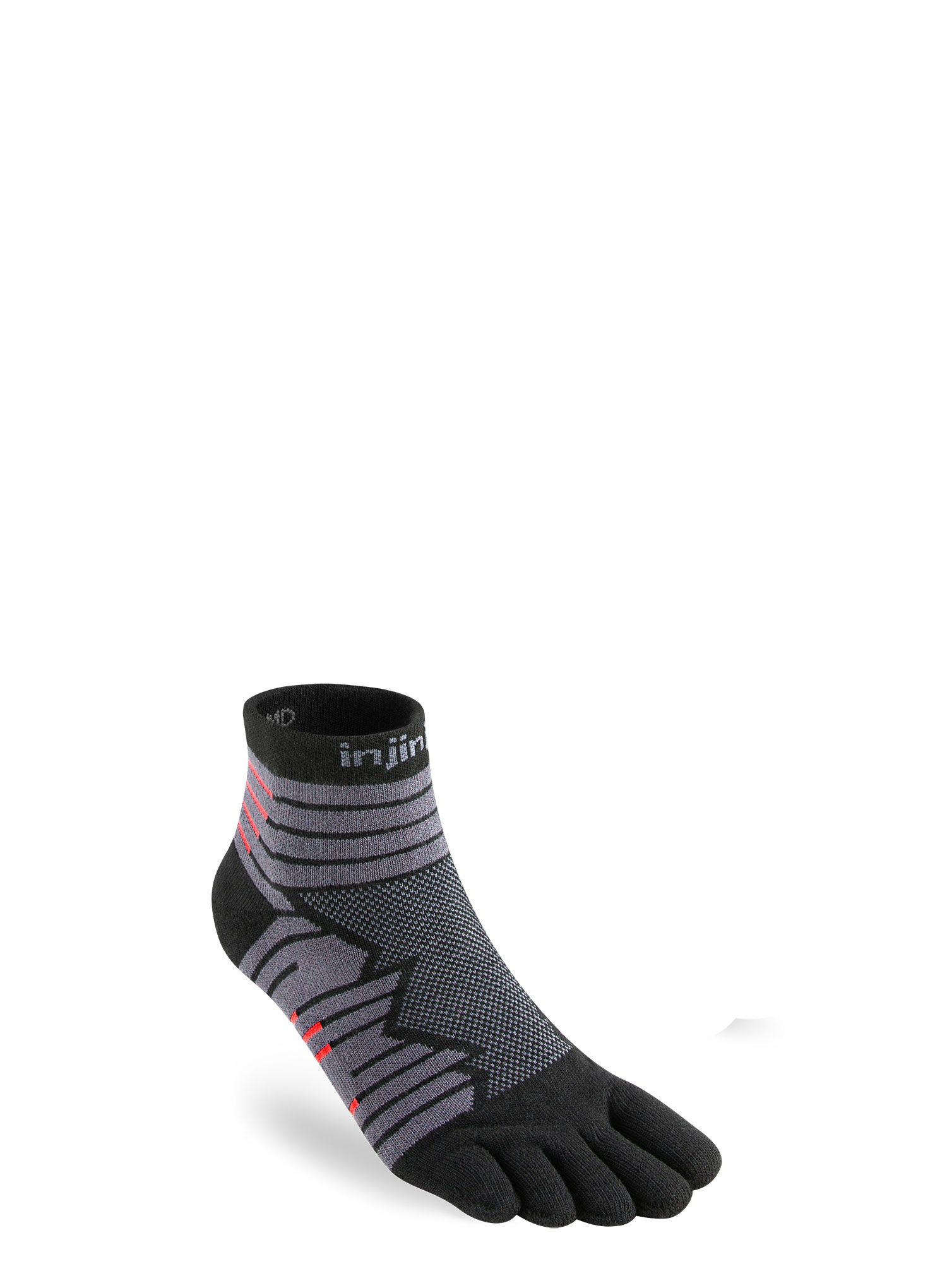 Tekaške nogavice Injinji Ultra Run Mini-Crew - onyx