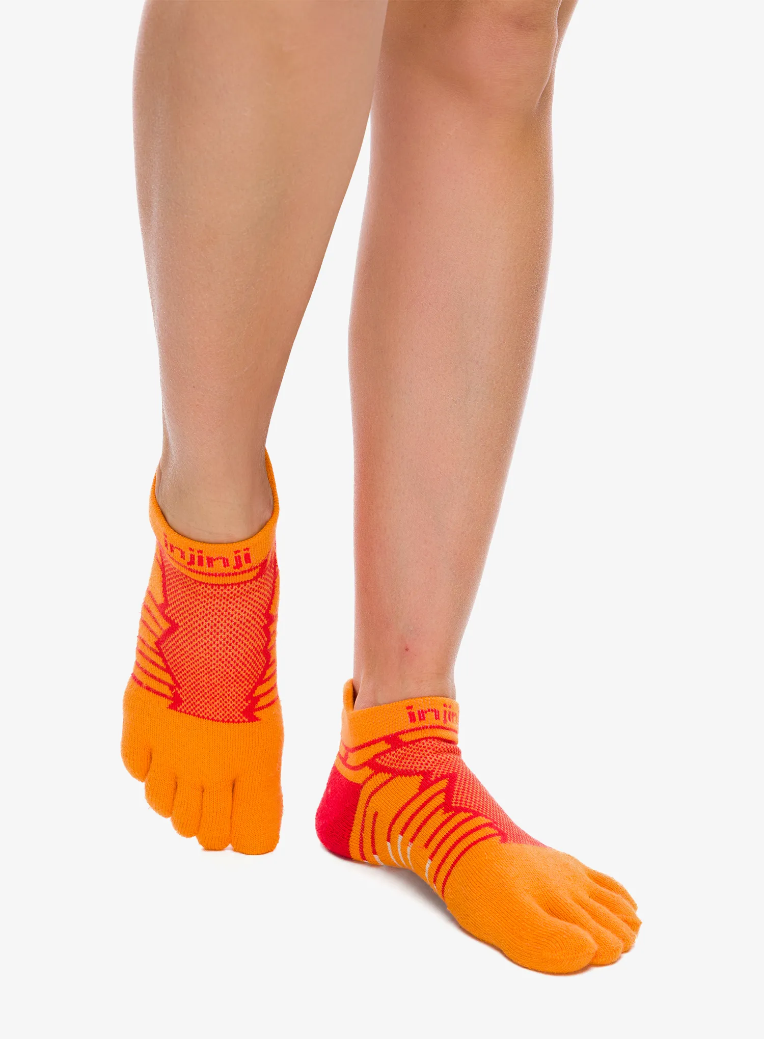 Tekaške nogavice Injinji Ultra Run No-Show - desert orange